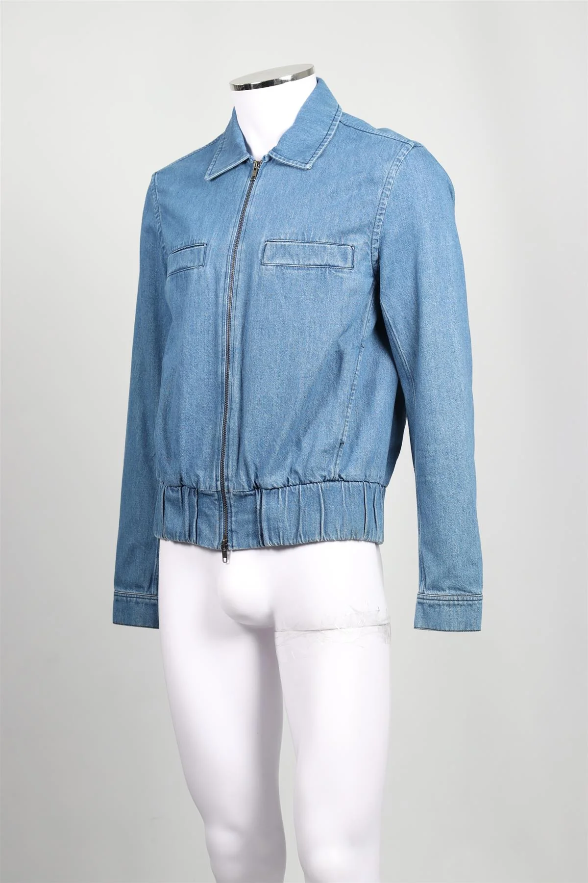 KING & TUCKFIELD BLUE MEN'S DENIM JACKET SMALL - Image 4