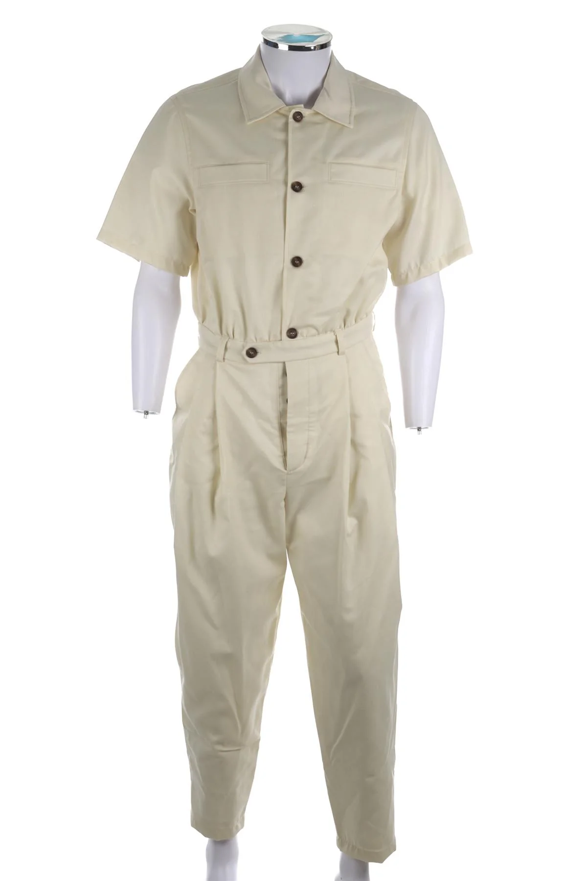 KING & TUCKFIELD CREAM MENS COTTON BOILERSUIT SMALL - Image 2