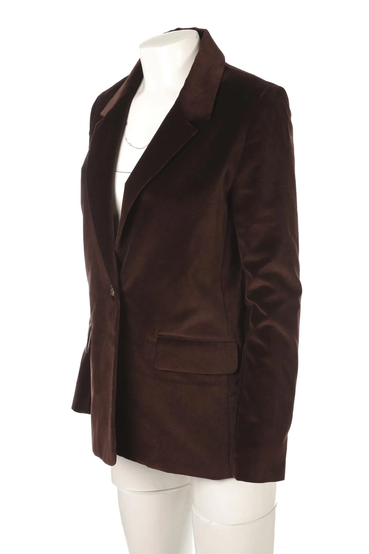 KIPPER BROWN VELVET BLAZER UK 8 - Image 3