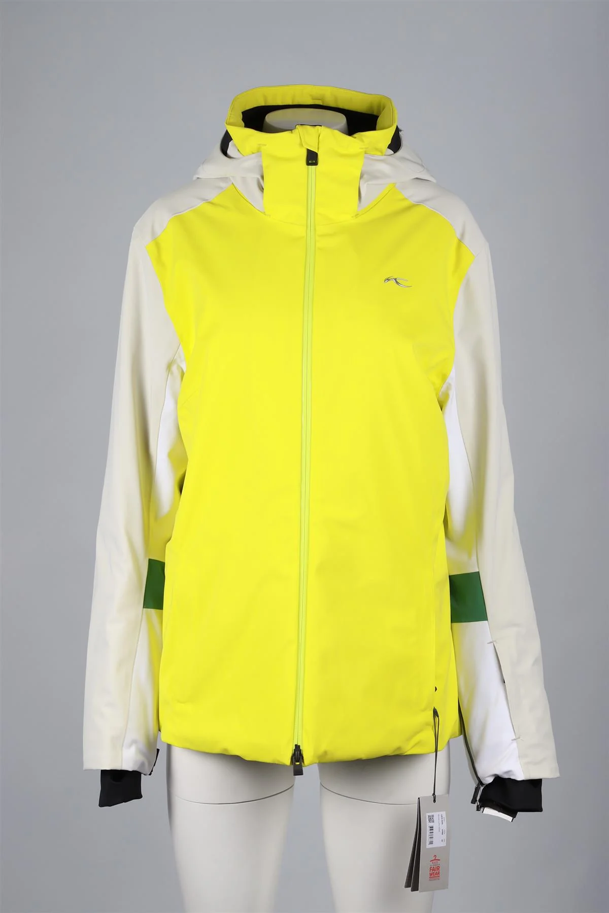 KJUS GREY AND YELLOW SHELL SKI JACKET XXLARGE - Image 2