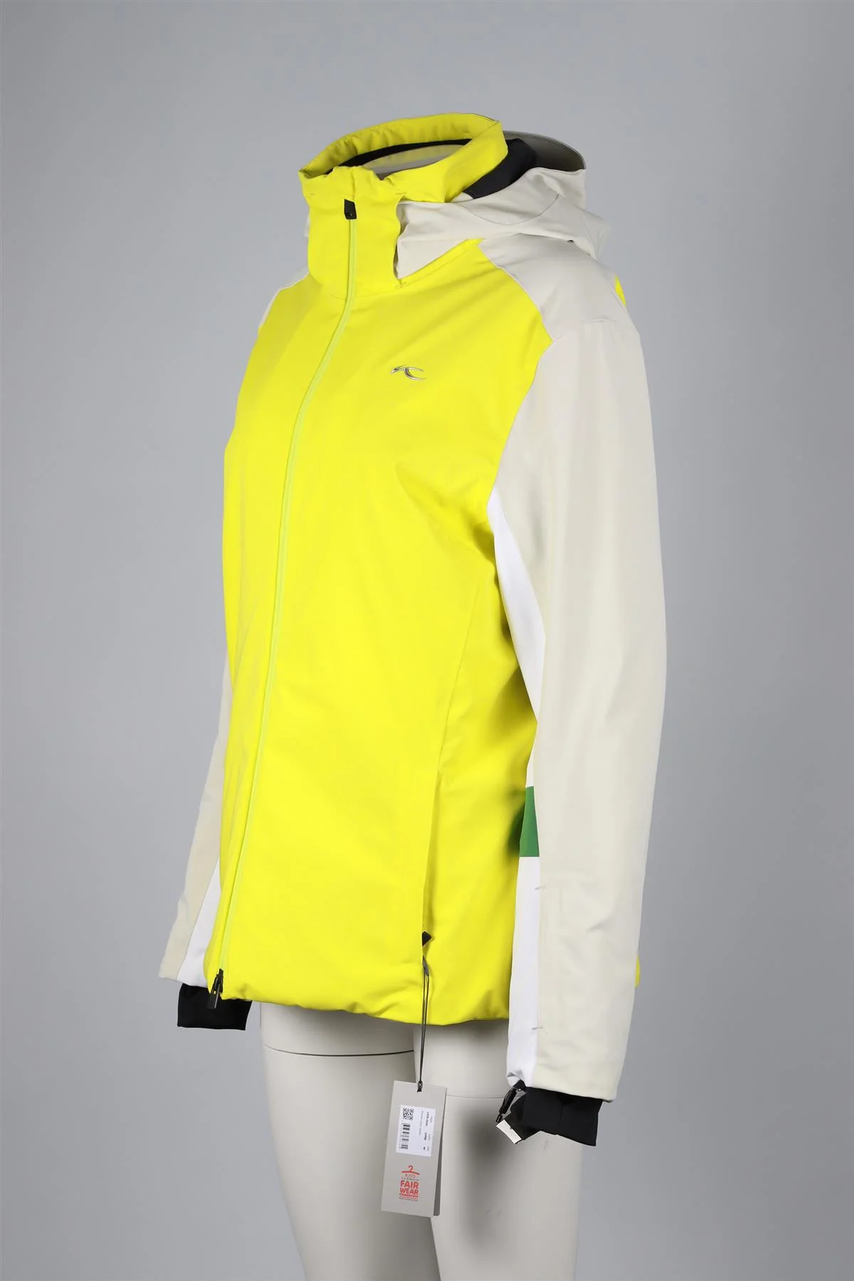 KJUS GREY AND YELLOW SHELL SKI JACKET XXLARGE - Image 3