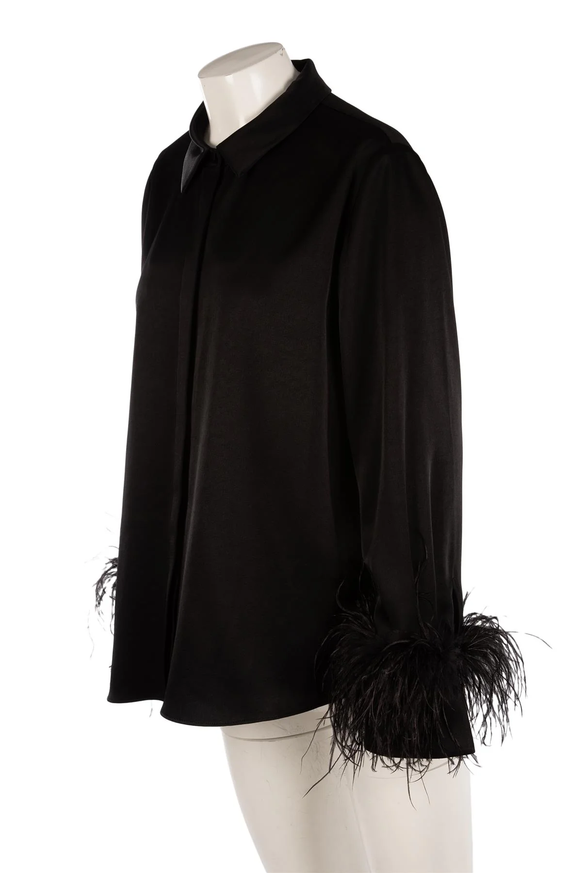 KOBI HALPERIN BLACK SATIN SHIRT LARGE - Image 3