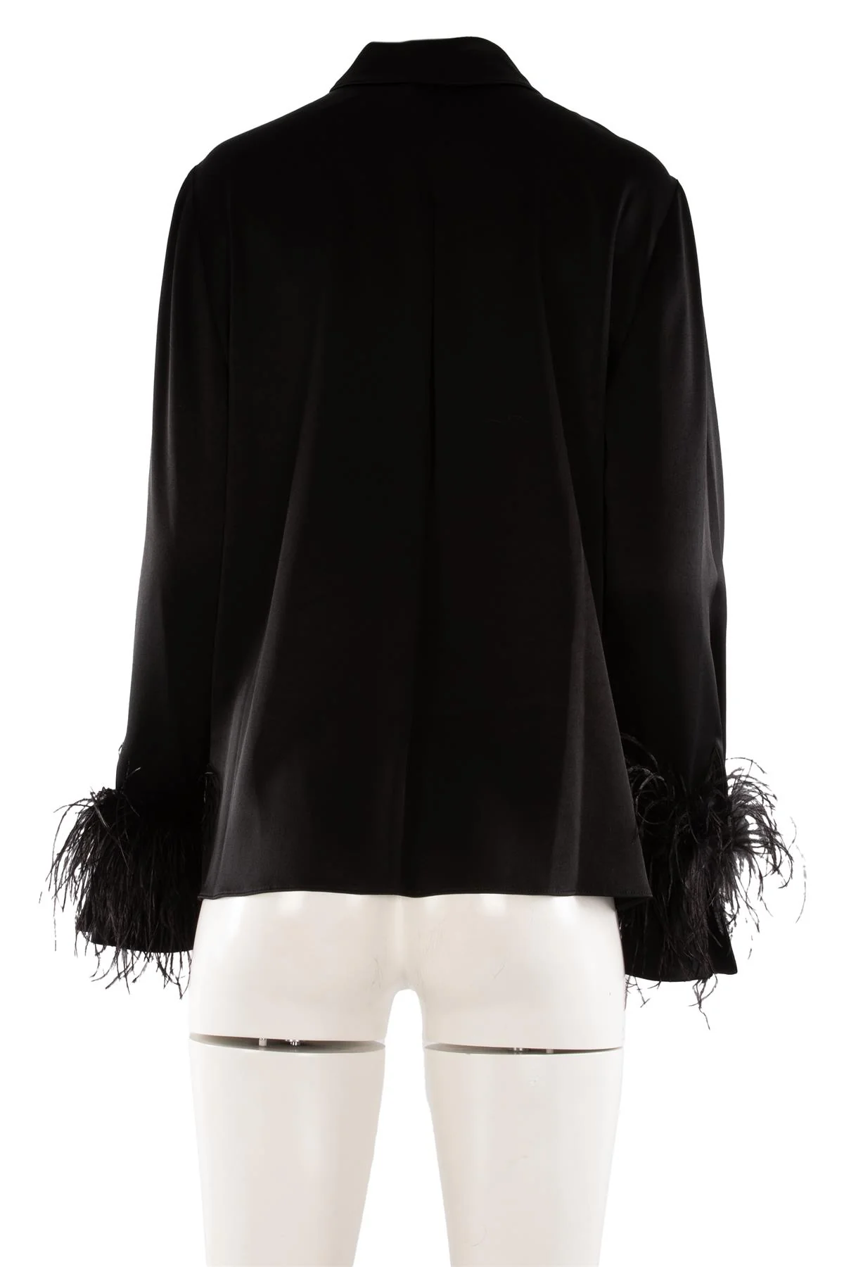 KOBI HALPERIN BLACK SATIN SHIRT LARGE - Image 4