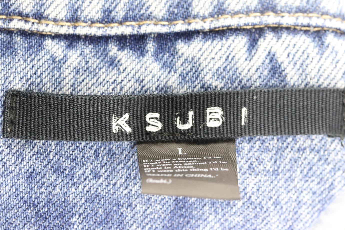 KSUBI OVERSIZED DISTRESSED DENIM JACKET LARGE - Image 5