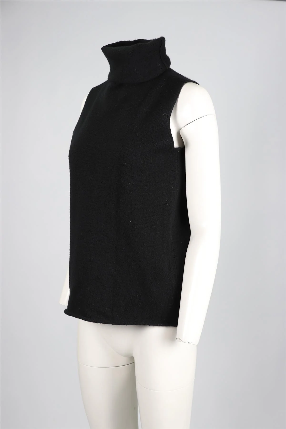KUJTEN BLACK CASHMERE VEST ONE SIZE - Image 3