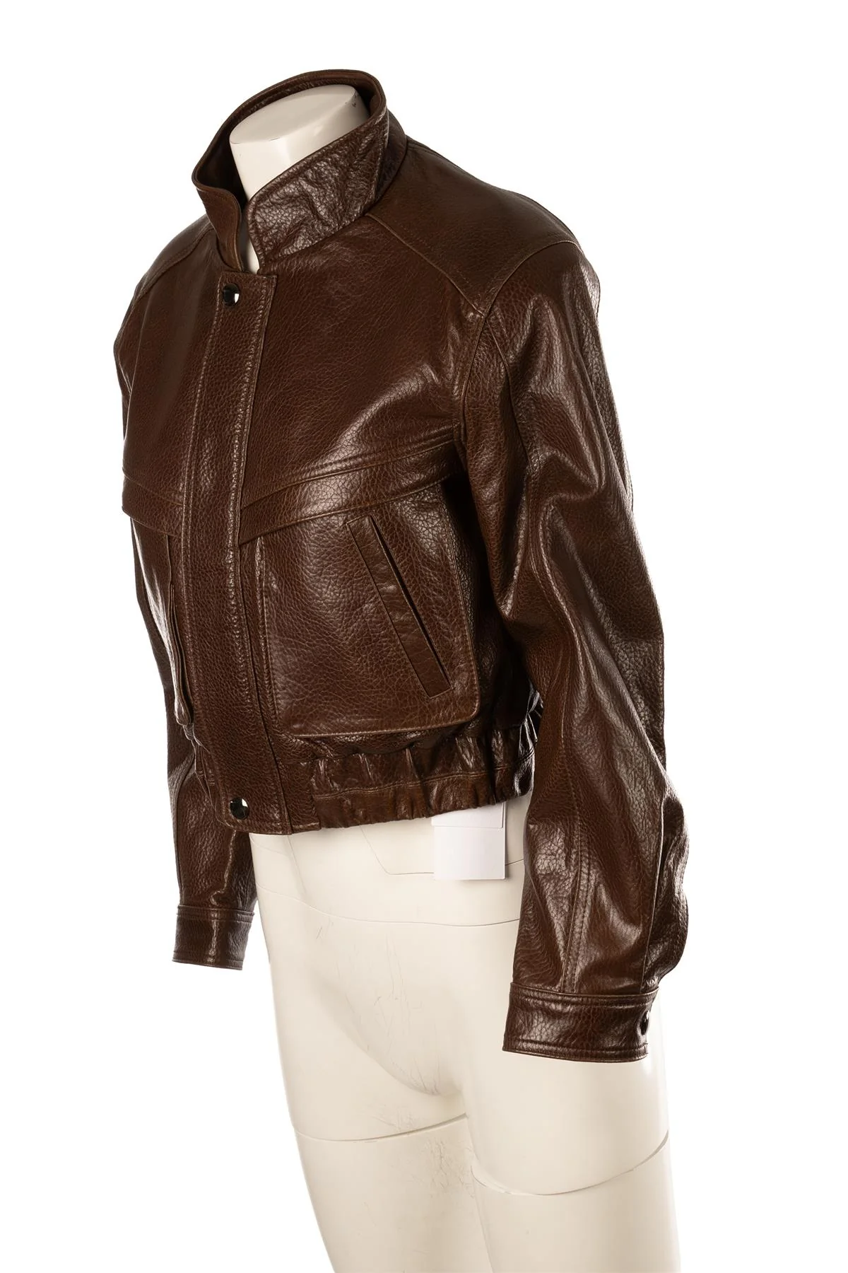 L.CUPPINI BROWN LEATHER JACKET SMALL - Image 3