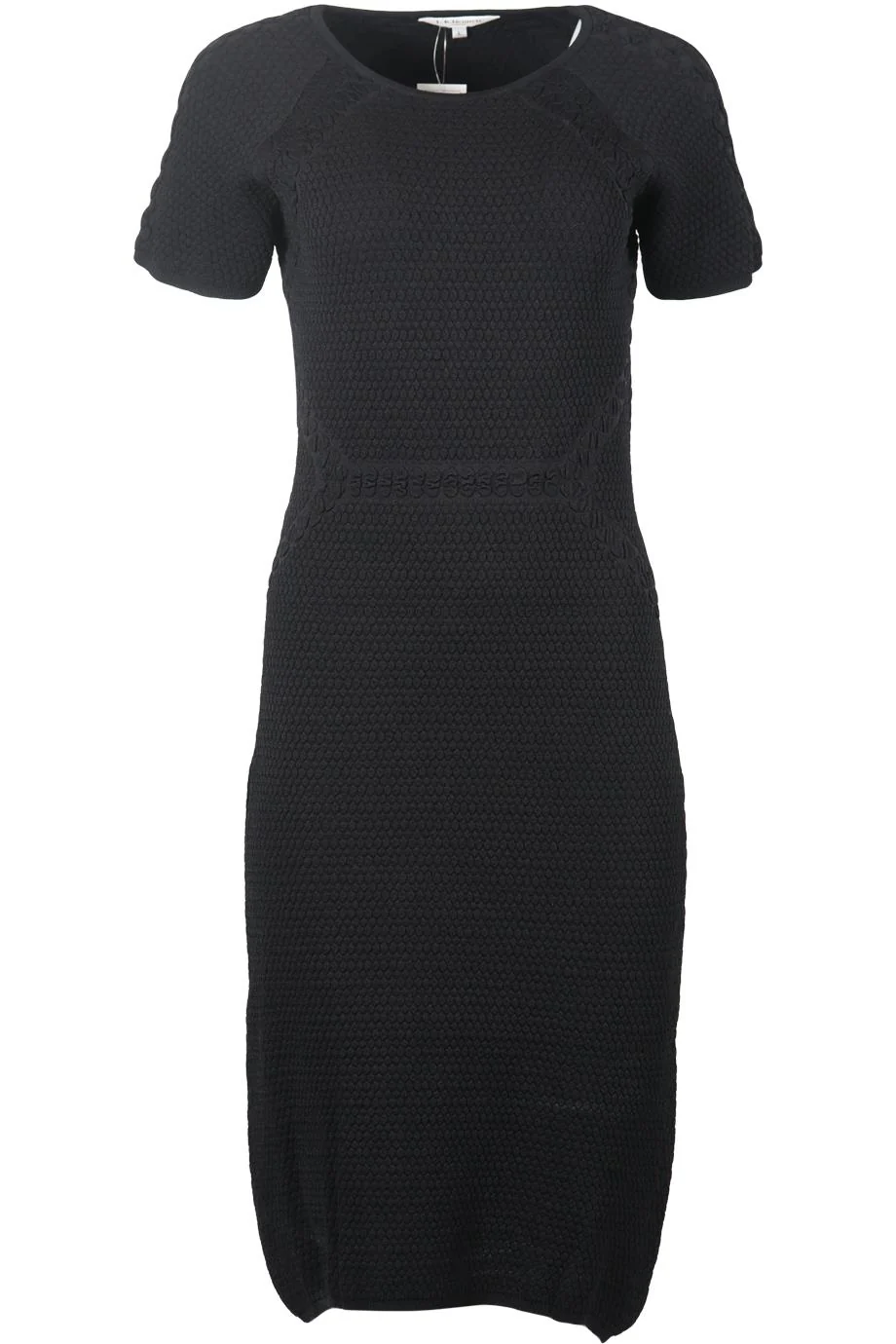 L.K. BENNETT STRETCH KNIT MIDI DRESS LARGE