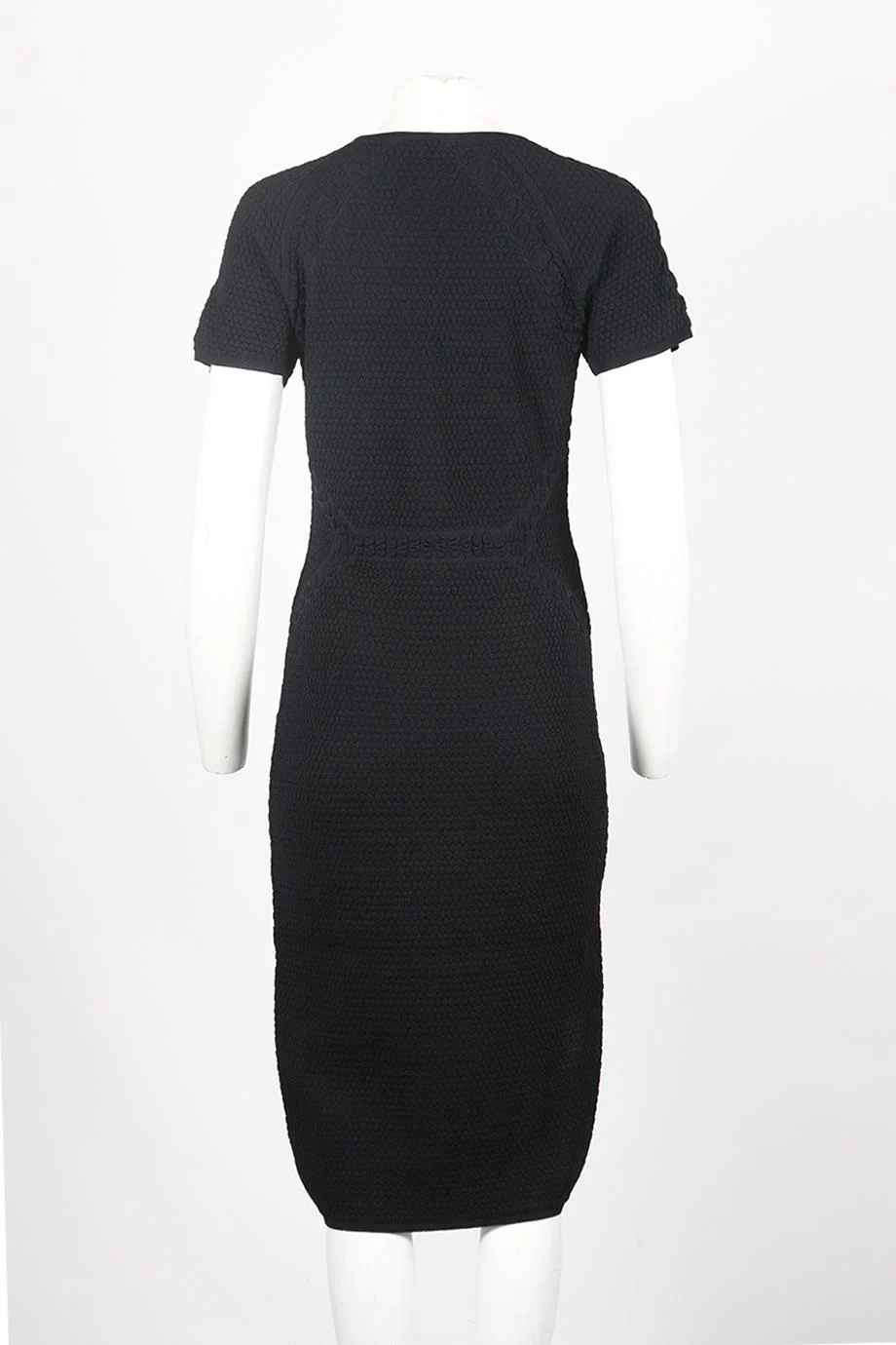 L.K. BENNETT STRETCH KNIT MIDI DRESS LARGE - Image 4