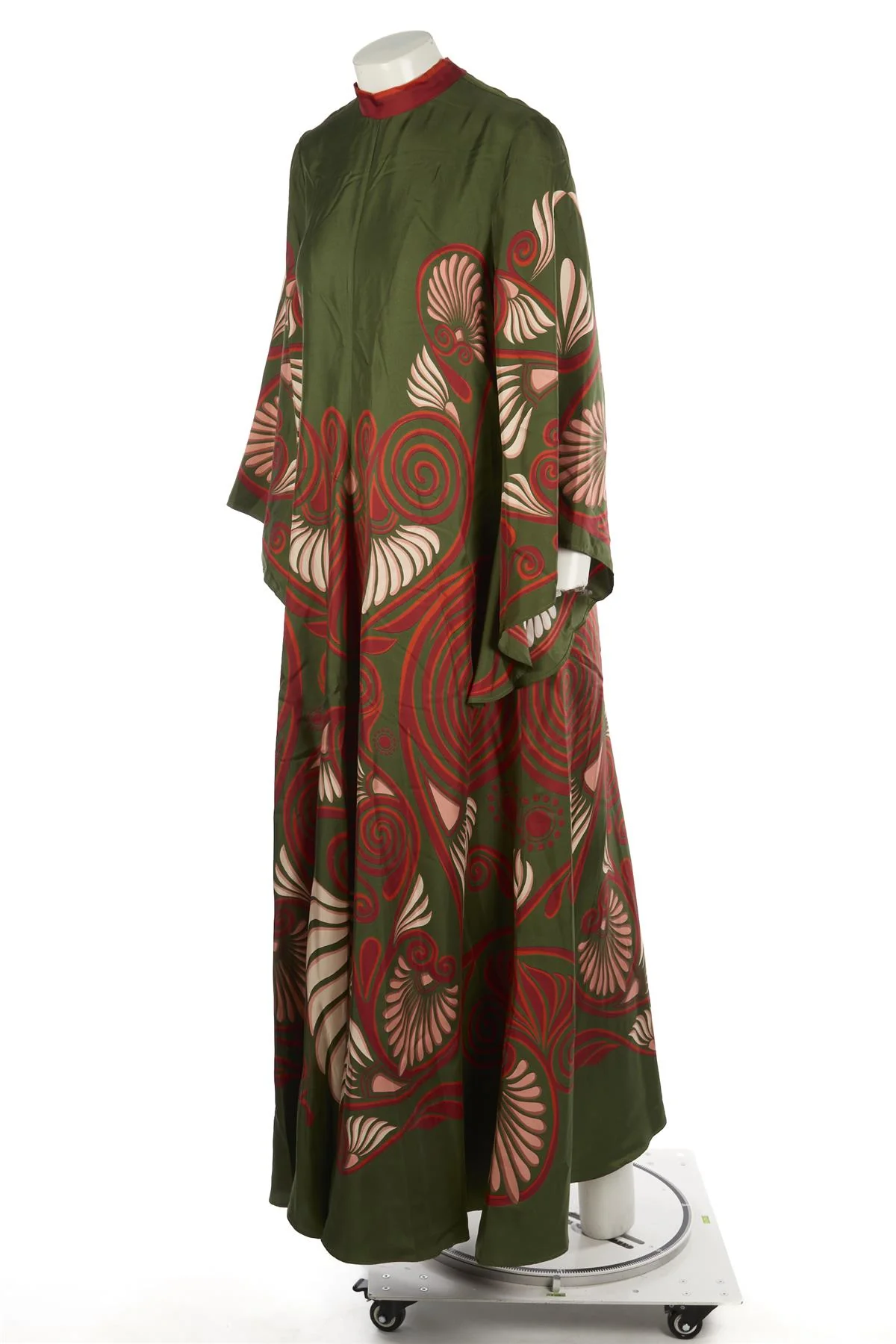 LA DOUBLE J GREEN SILK MAXI DRESS SMALL - Image 3