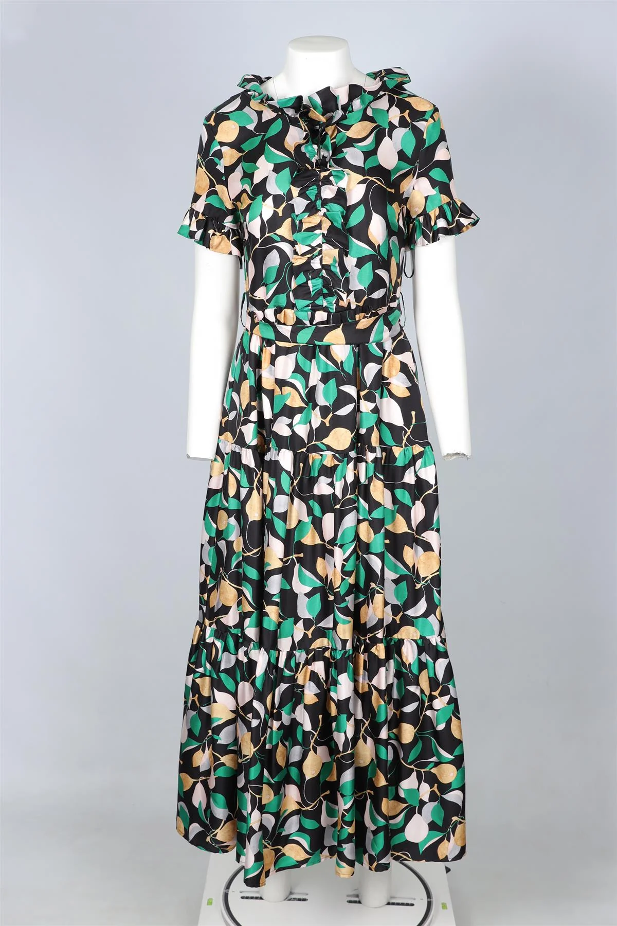 LA DOUBLEJ GREEN SILK MAXI DRESS XSMALL - Image 2