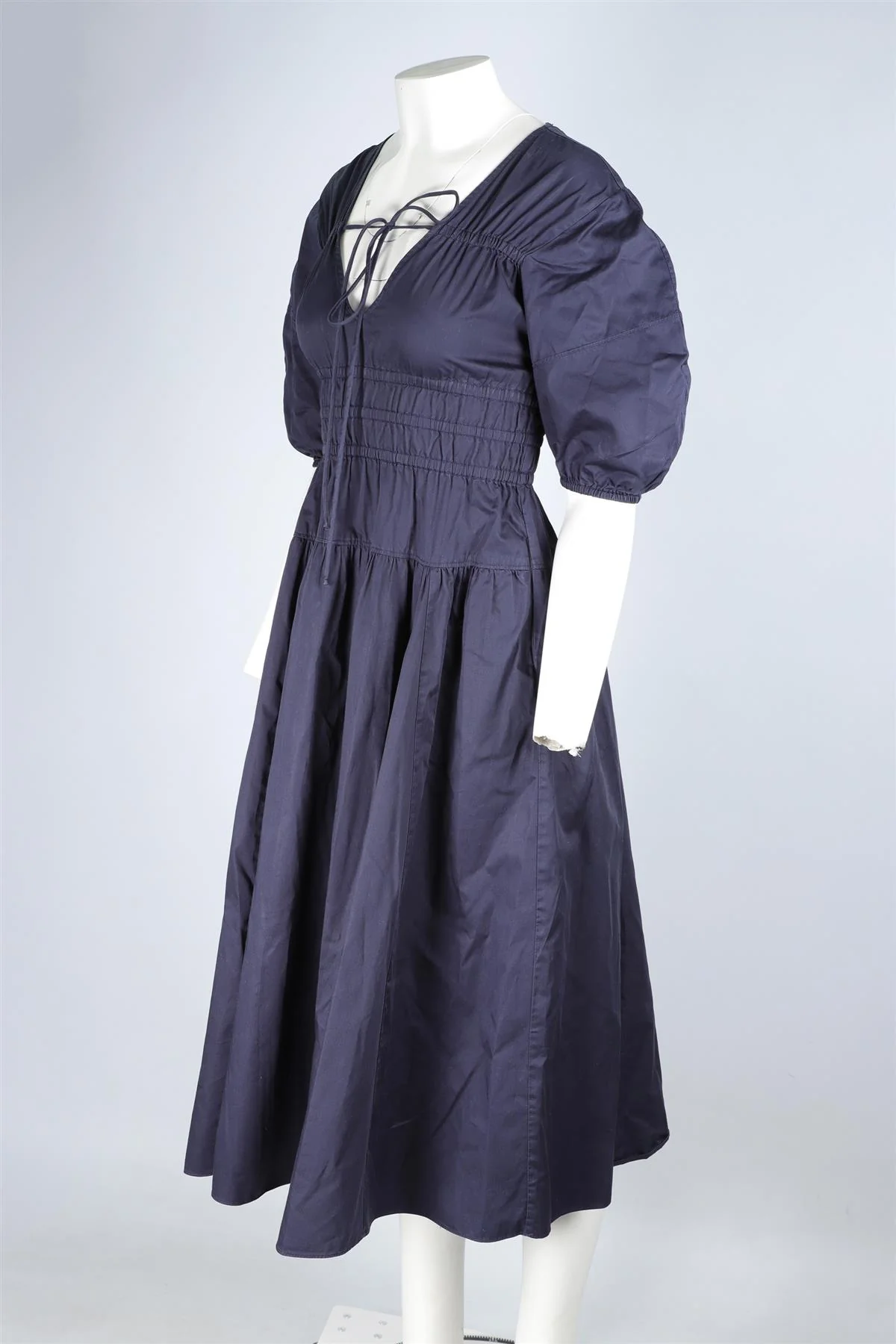 LA LIGNE NAVY COTTON MAXI DRESS XSMALL - Image 3