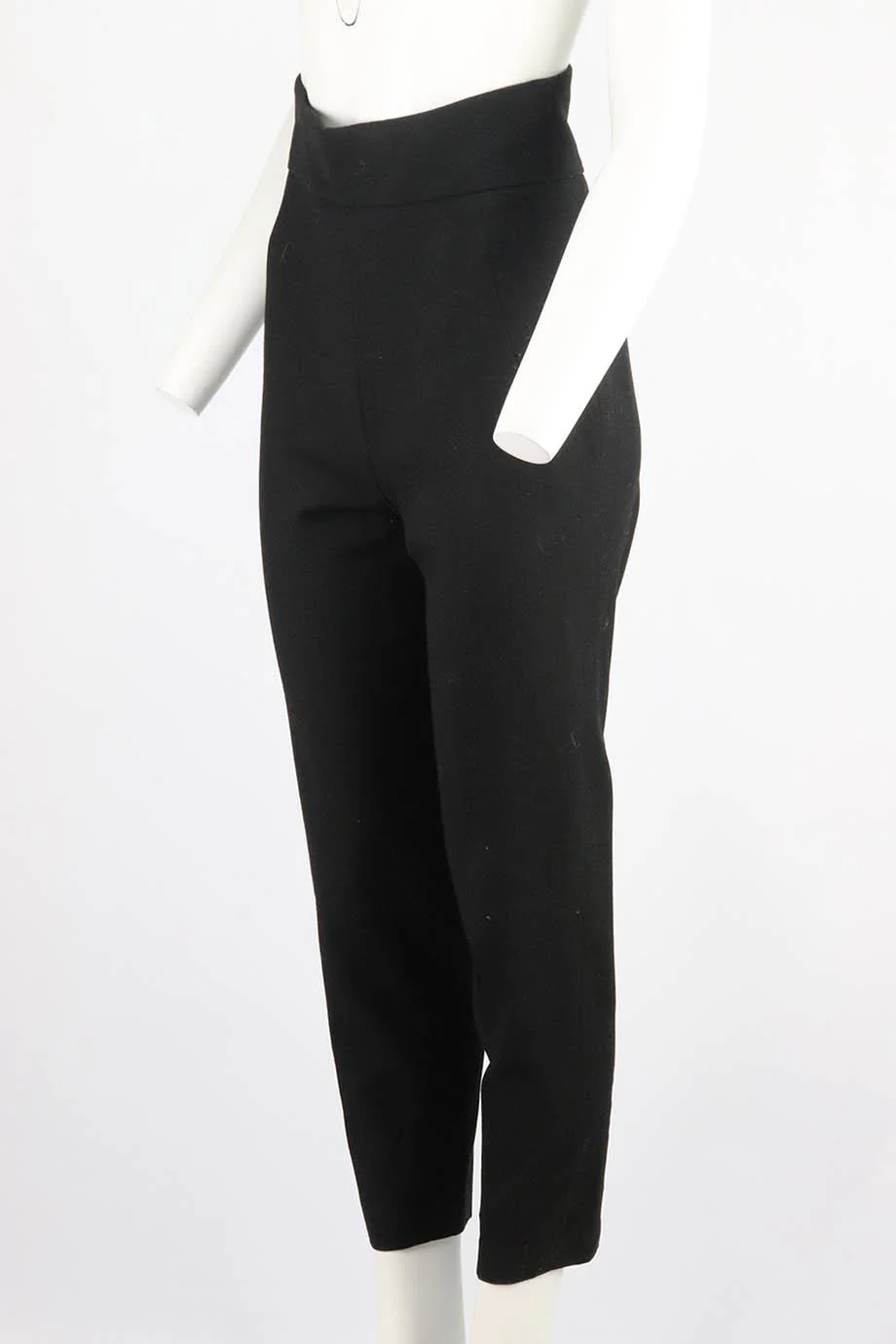 LA MANIA WOOL TAPERED LEG PANTS FR 38 UK 10 - Image 3