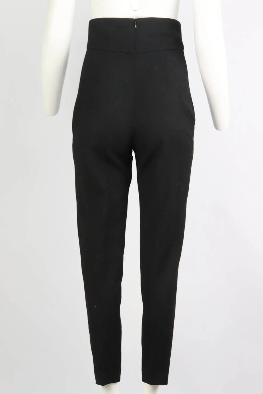 LA MANIA WOOL TAPERED LEG PANTS FR 38 UK 10 - Image 4