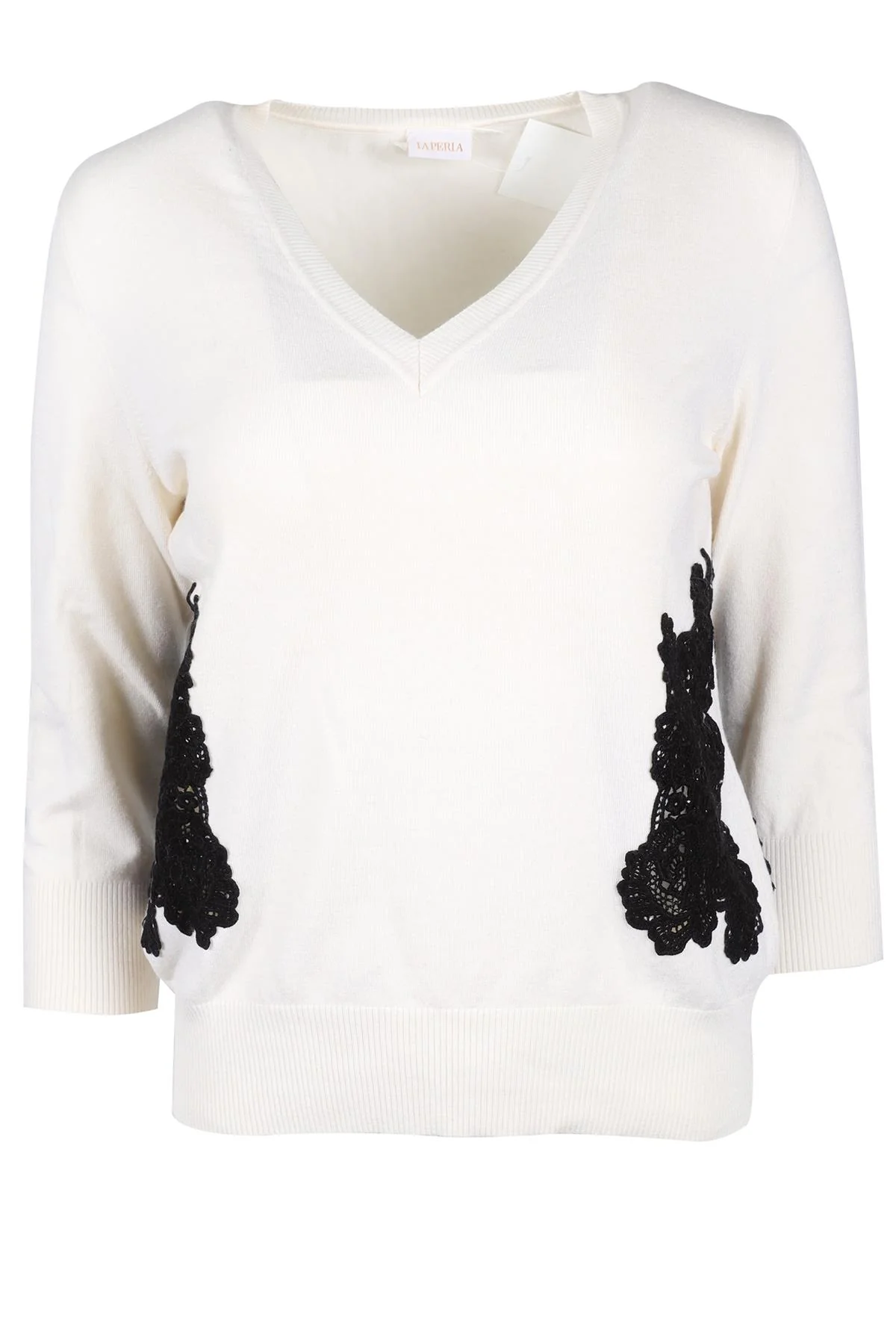 LA PERLA CREAM WOOL BLEND SWEATER IT 46 UK 14