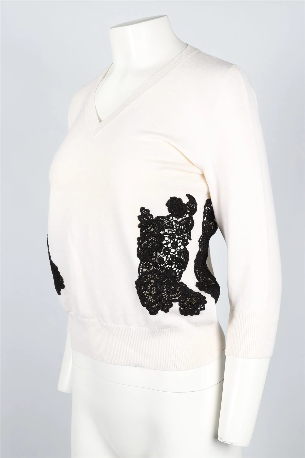 LA PERLA CREAM WOOL BLEND SWEATER IT 46 UK 14 - Image 3