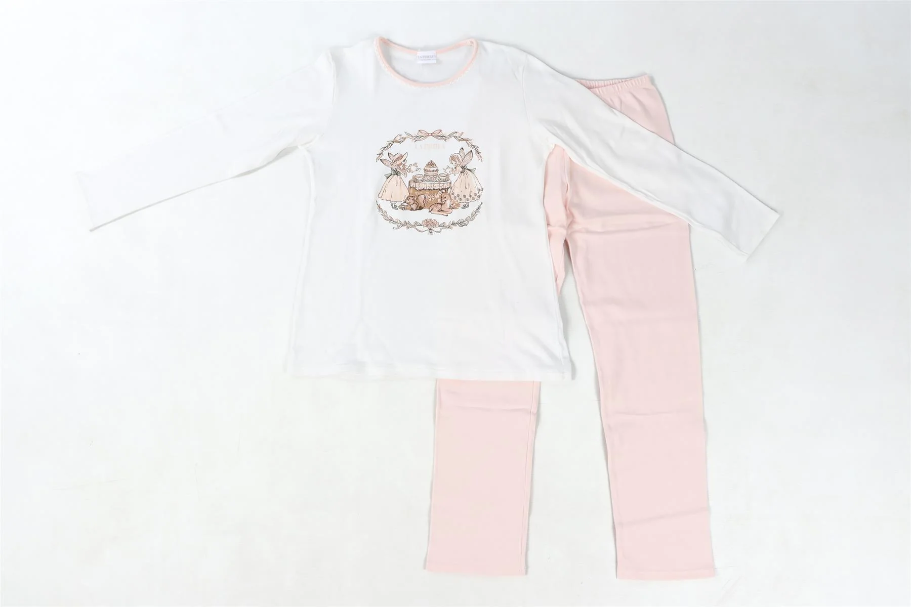 LA PERLA PINK KIDS GIRLS PYJAMA SET 12 YEARS - Image 2