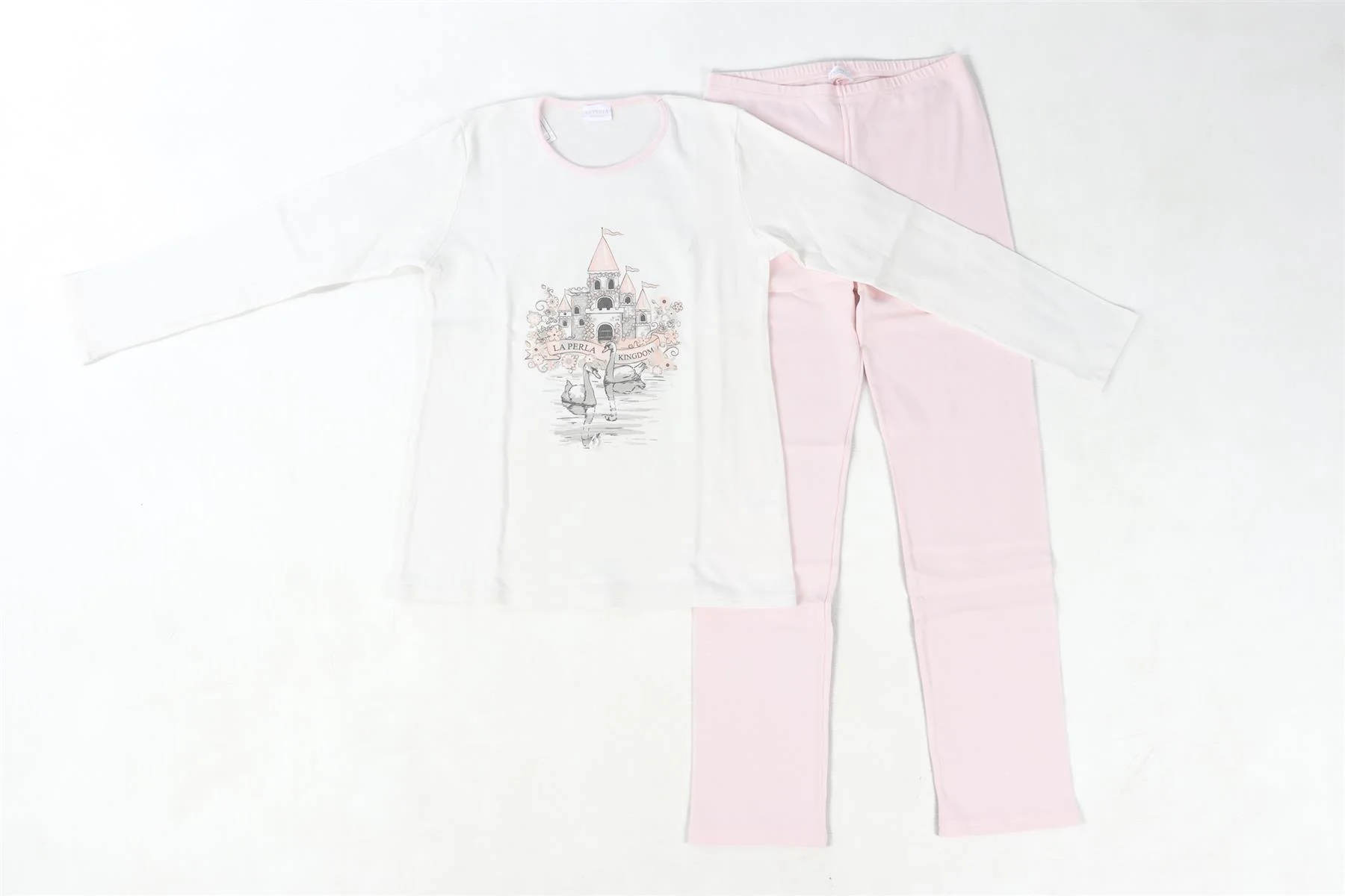 LA PERLA WHITE KIDS GIRLS PYJAMA SET 12 YEARS - Image 2