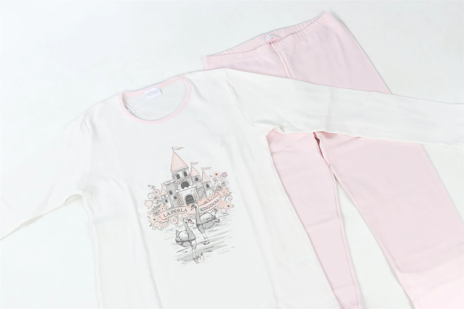 LA PERLA WHITE KIDS GIRLS PYJAMA SET 12 YEARS - Image 3
