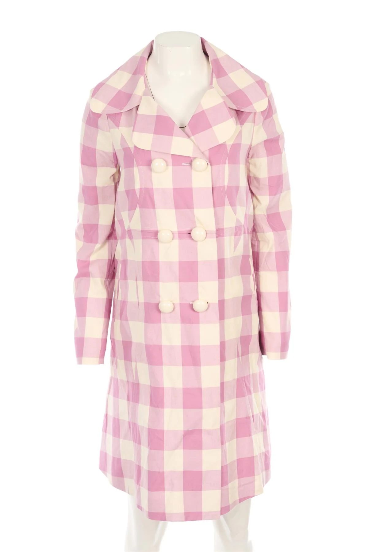 LA VESTE PINK COTTON COAT MEDIUM - Image 2