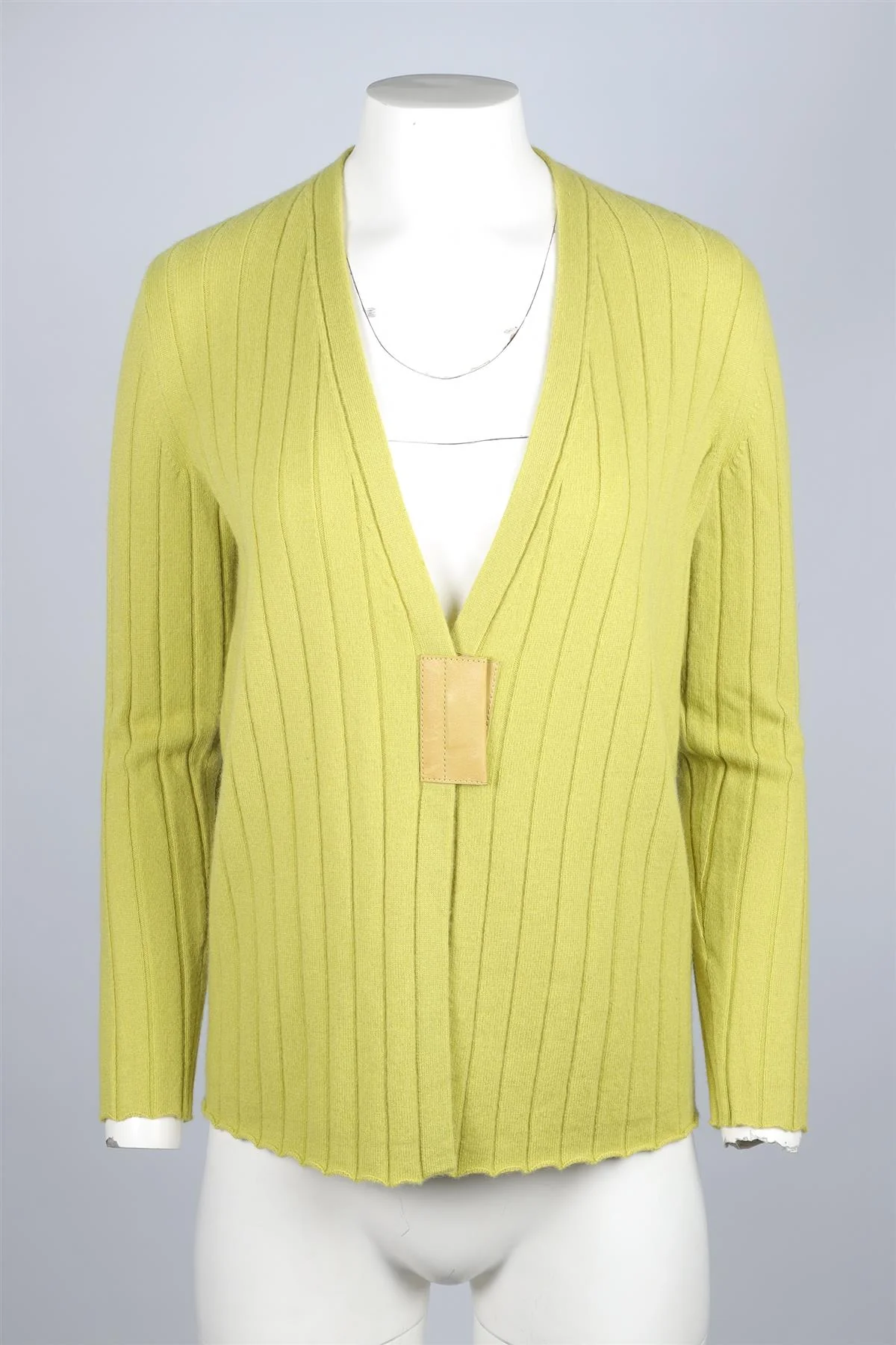 LAFAYETTE 148 GREEN CASHMERE CARDIGAN SMALL - Image 2
