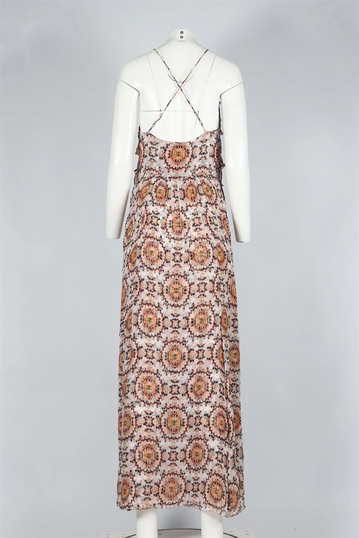 L'AGENCE ORANCE SILK MAXI DRESS US 4 - Image 4