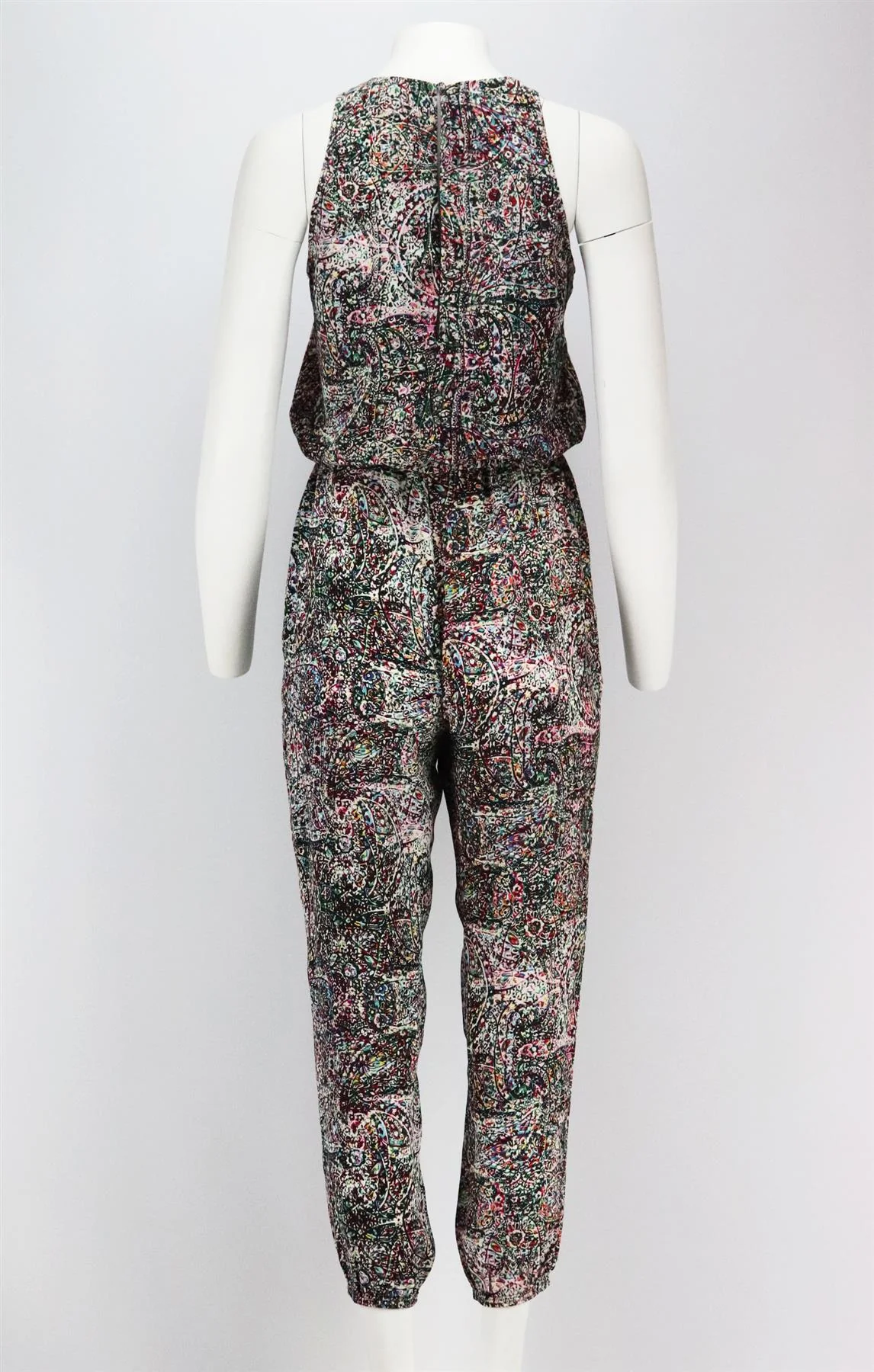 L'AGENCE PRINTED SILK JUMPSUIT XSMALL - Image 4