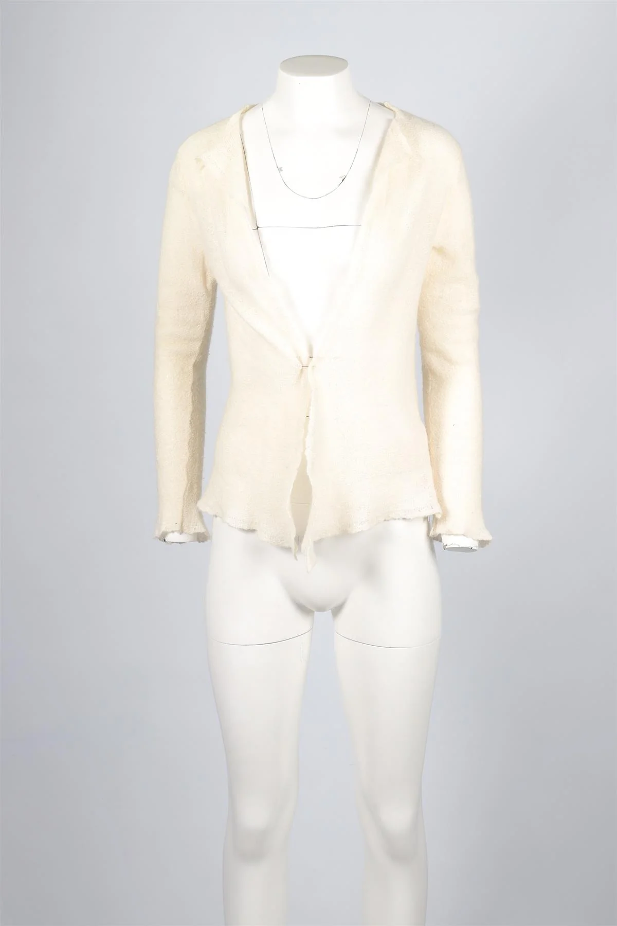 LAINEY KEOGH CREAM CASHMERE CARDIGAN ONE SIZE - Image 2