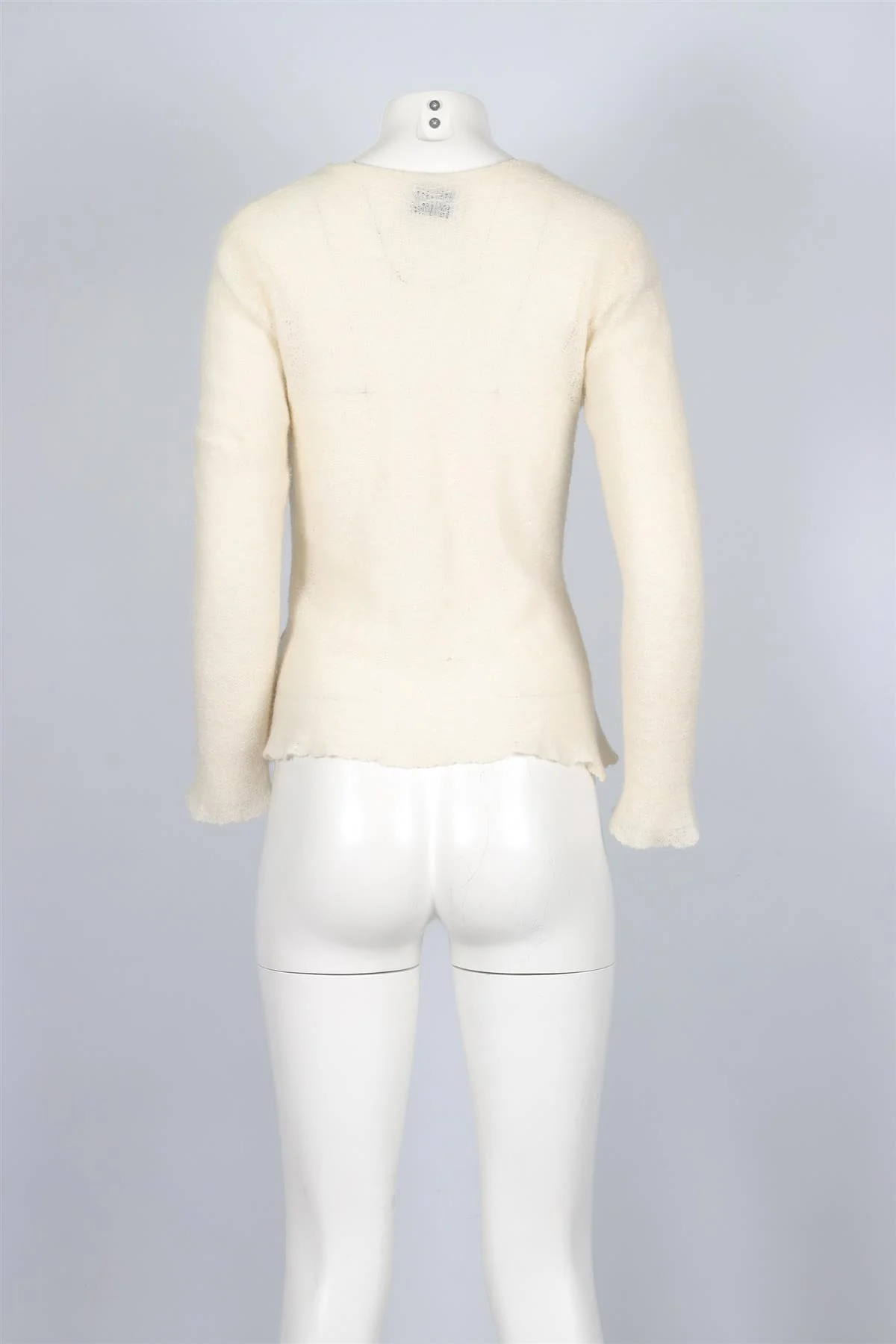 LAINEY KEOGH CREAM CASHMERE CARDIGAN ONE SIZE - Image 4
