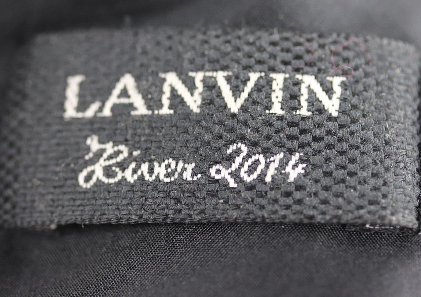 LANVIN 2014 FEATHER TRIMMED WOOL BLEND MINI DRESS FR 38 UK 10 - Image 5