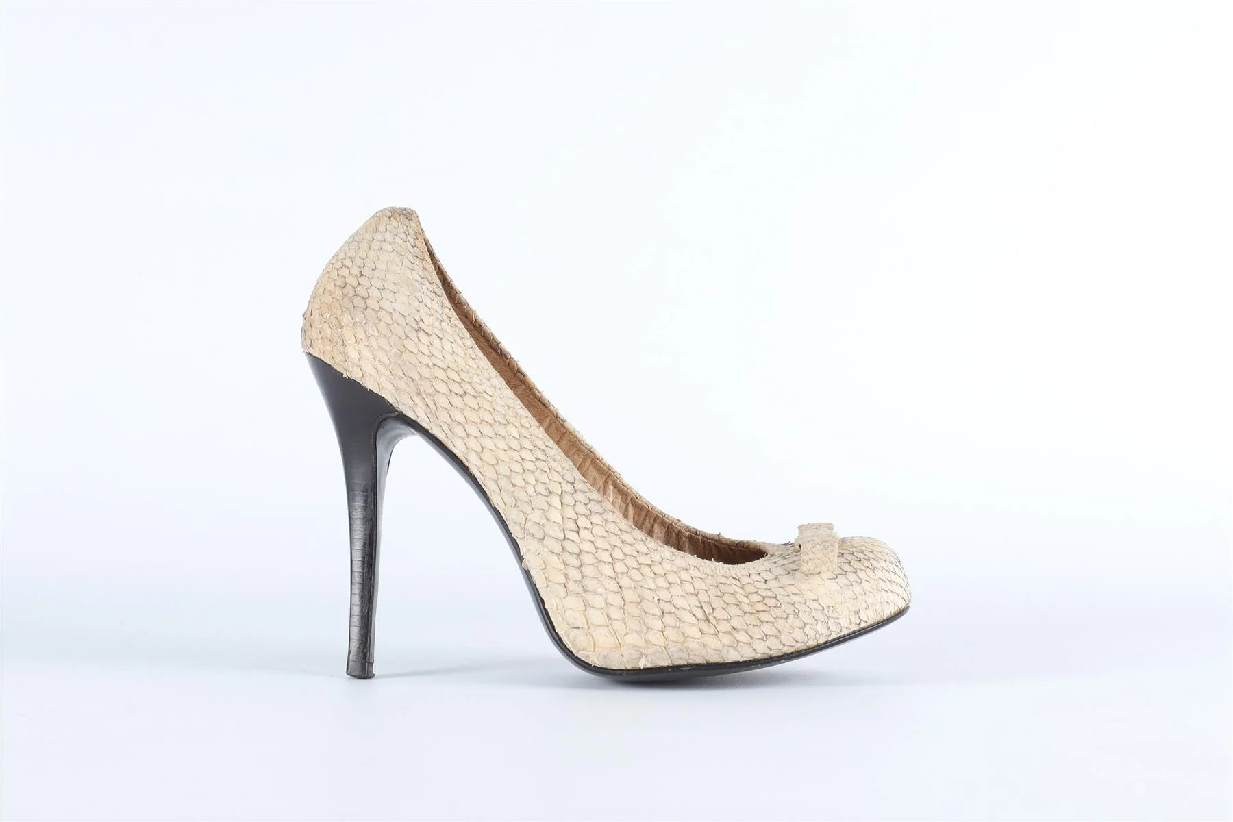 LANVIN BEIGE PYTHON PUMPS EU 39 UK 6 - Image 2