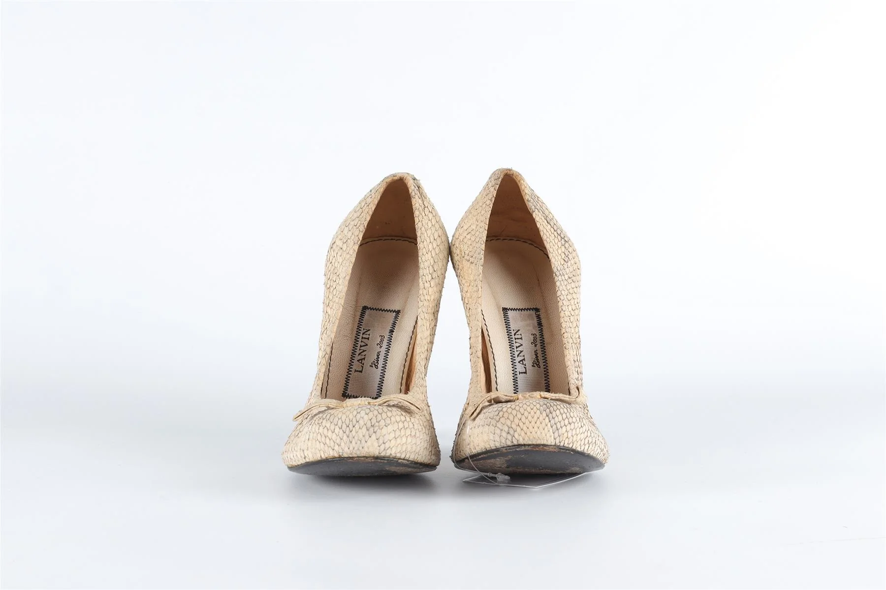 LANVIN BEIGE PYTHON PUMPS EU 39 UK 6 - Image 3