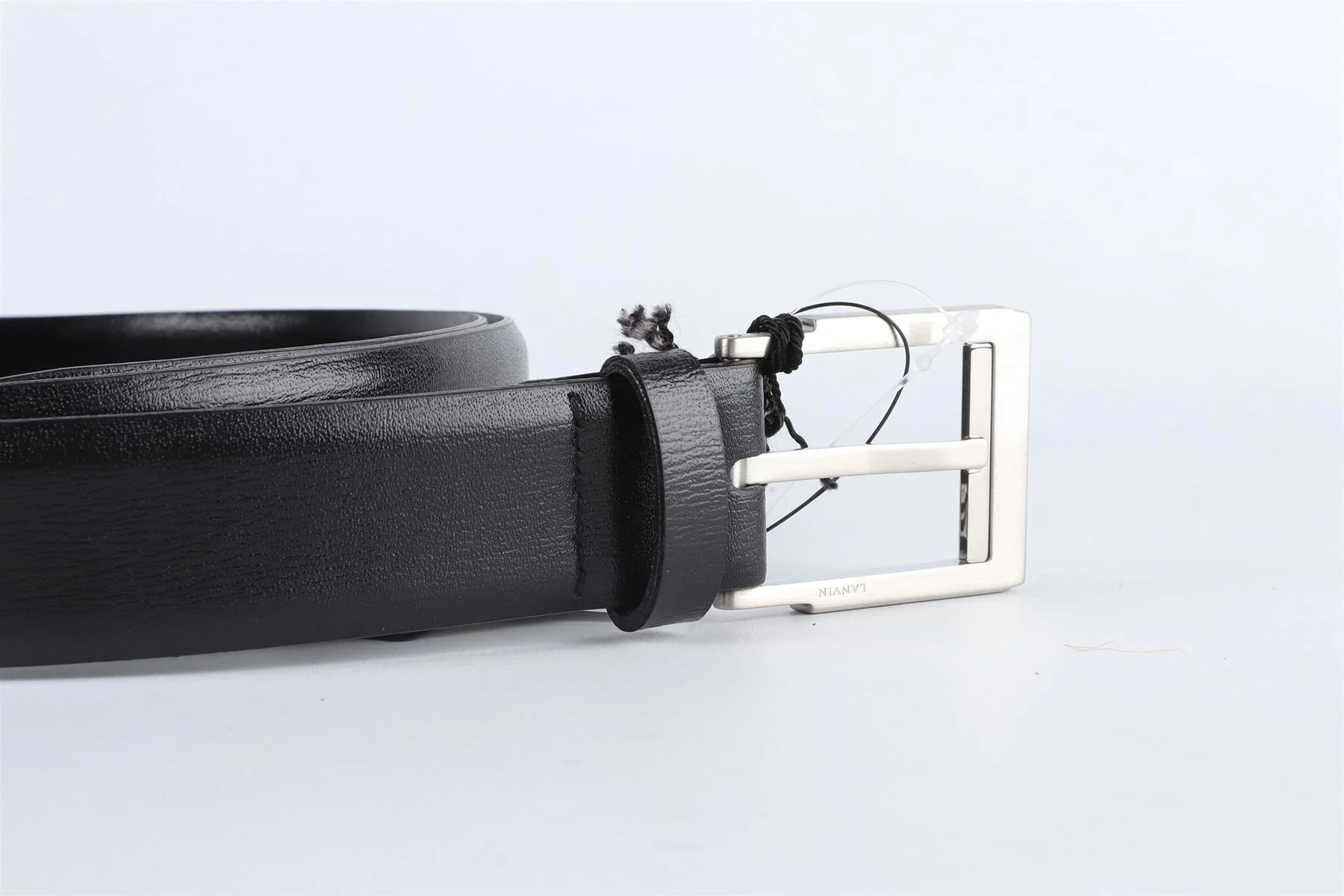 LANVIN BLACK MEN'S LEATHER BELT 105 CM - Image 3