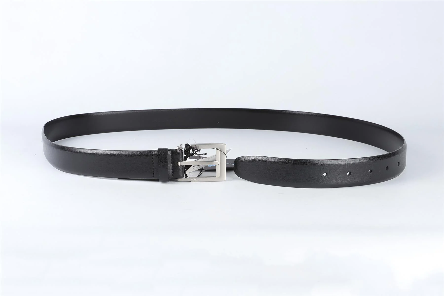 LANVIN BLACK MEN'S LEATHER BELT 105 CM - Image 4