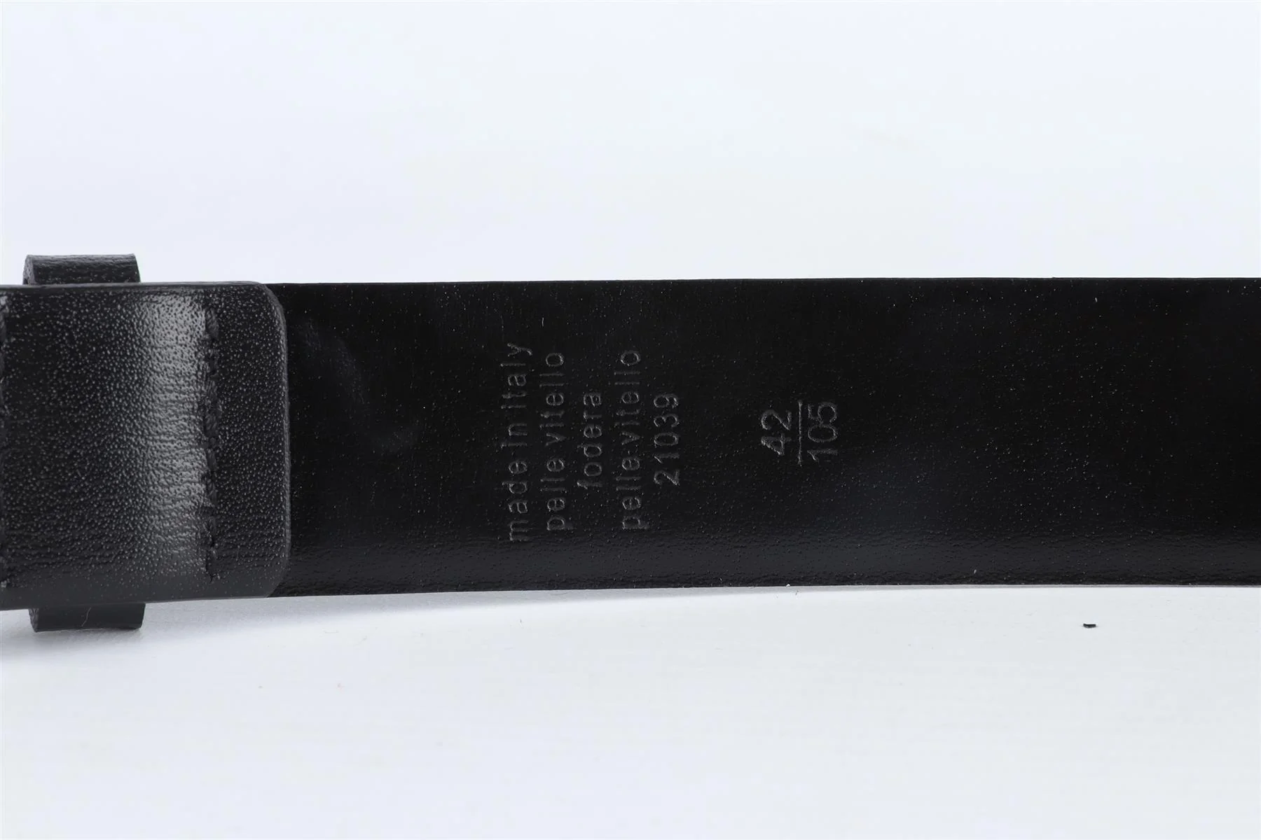LANVIN BLACK MEN'S LEATHER BELT 105 CM - Image 6
