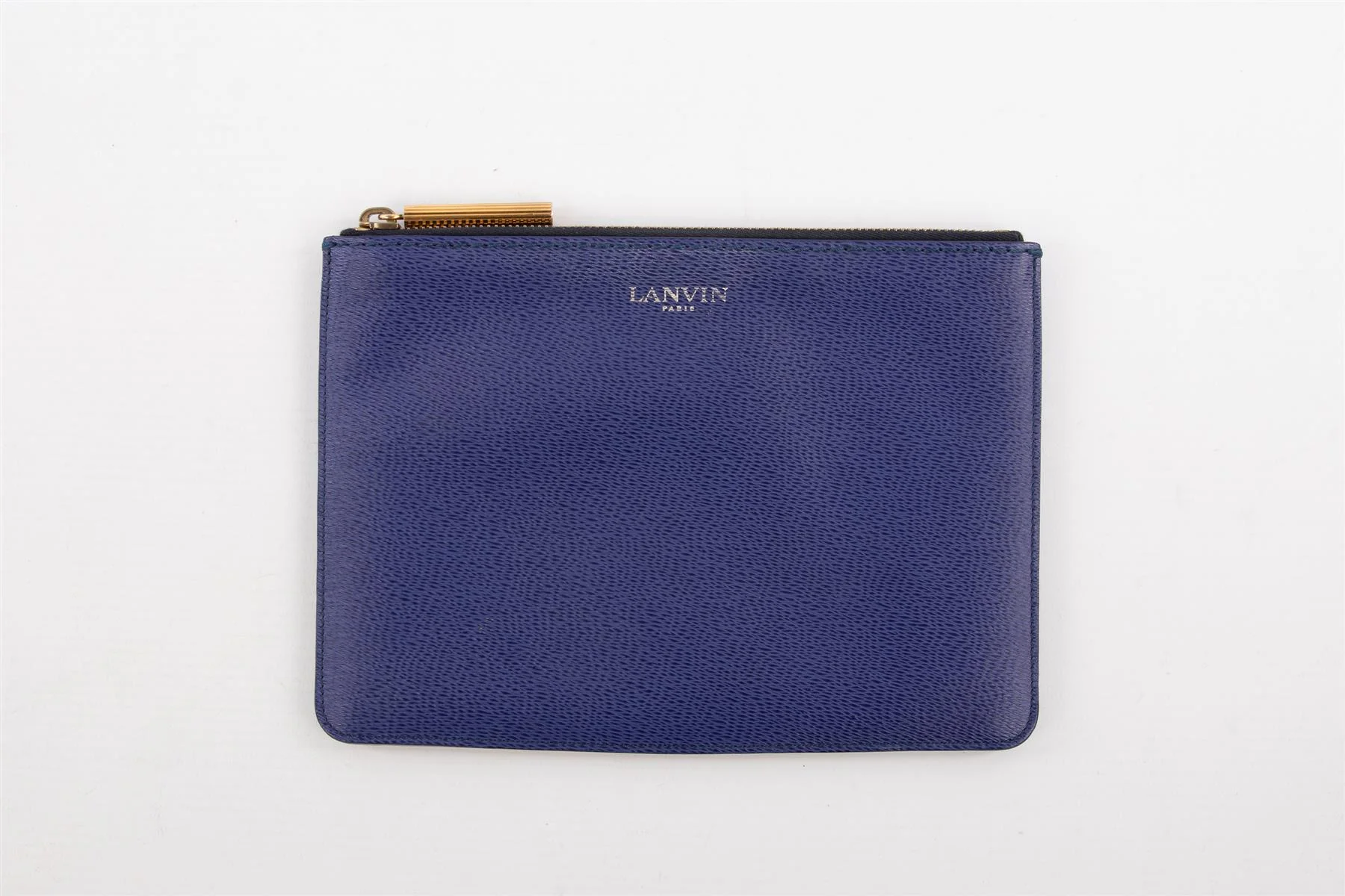 LANVIN BLUE LEATHER CLUTCH - Image 2