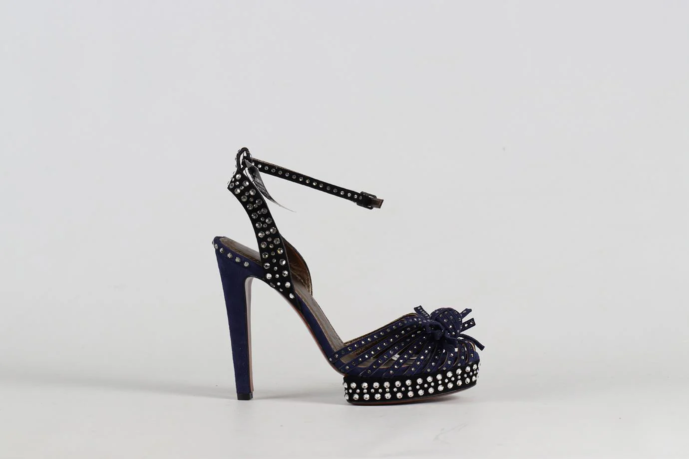 LANVIN CRYSTAL AND SUEDE SANDALS EU 38.5 UK 5.5 US 8.5 - Image 2