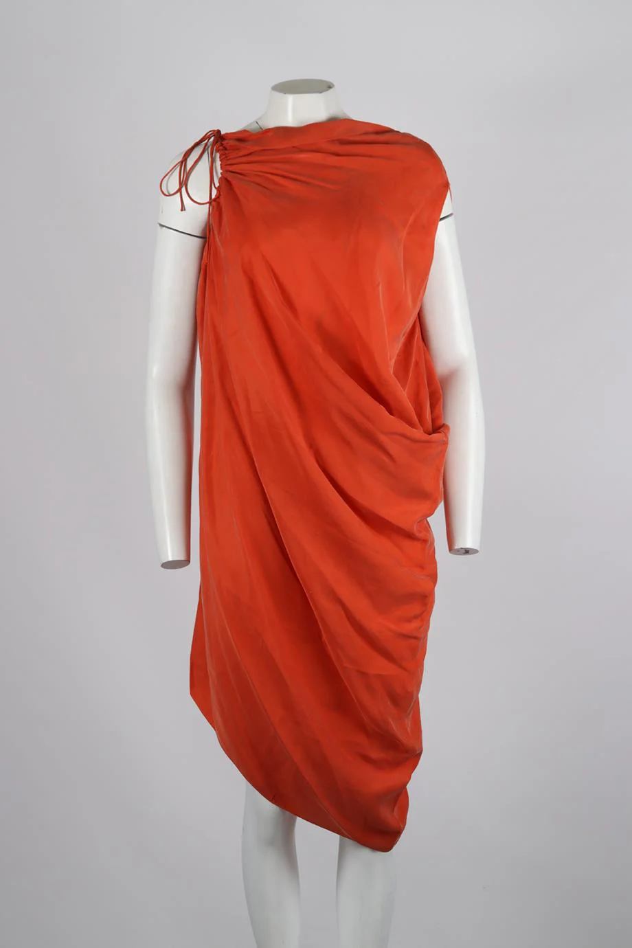 LANVIN DRAPED SATIN MINI DRESS FR 38 UK 10 - Image 2