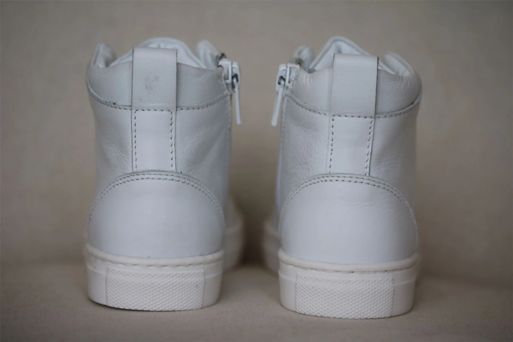 LANVIN GIRLS WHITE LEATHER HIGH TOP TRAINERS EU 26 UK 8.5 - Image 5