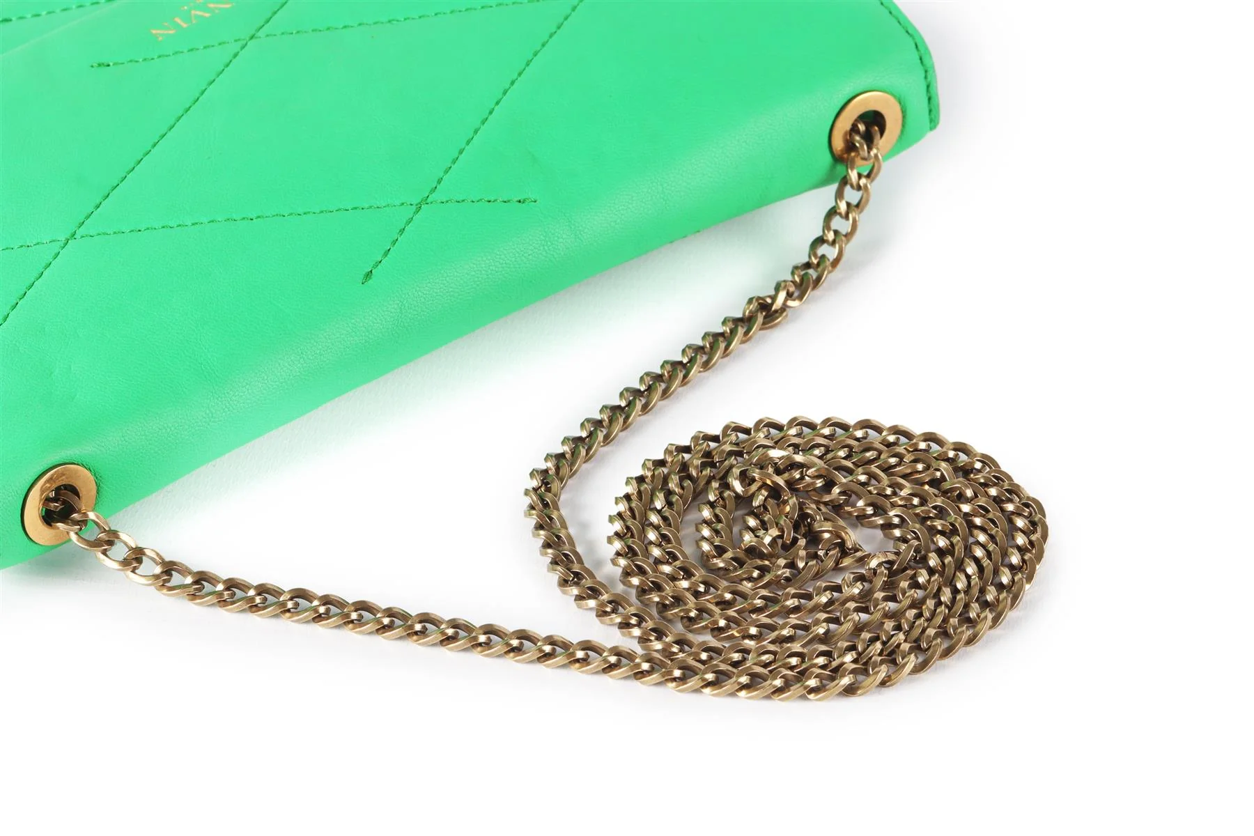 LANVIN GREEN SUGAR WALLET ON CHAIN LEATHER SHOULDER BAG - Image 11