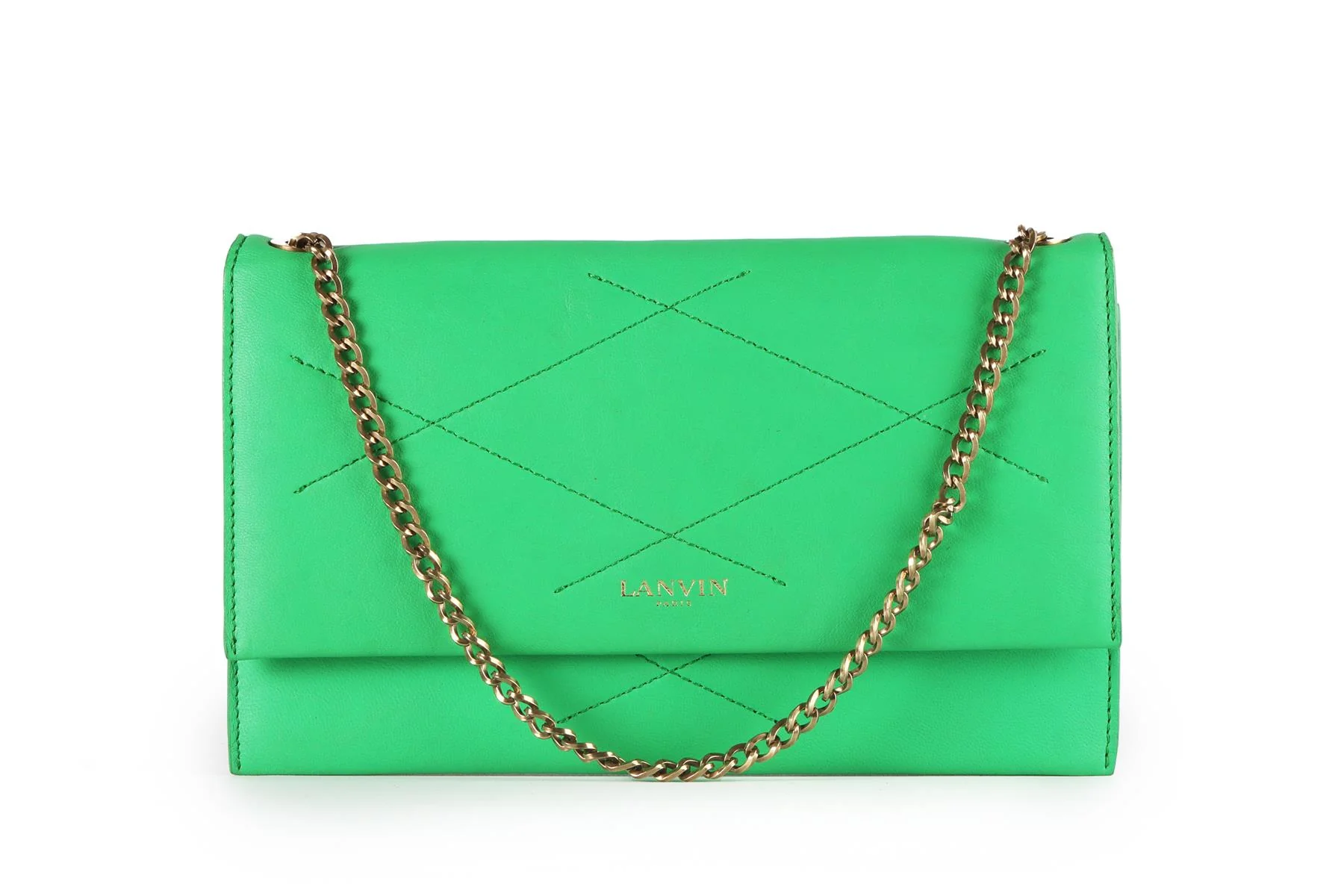 LANVIN GREEN SUGAR WALLET ON CHAIN LEATHER SHOULDER BAG - Image 2