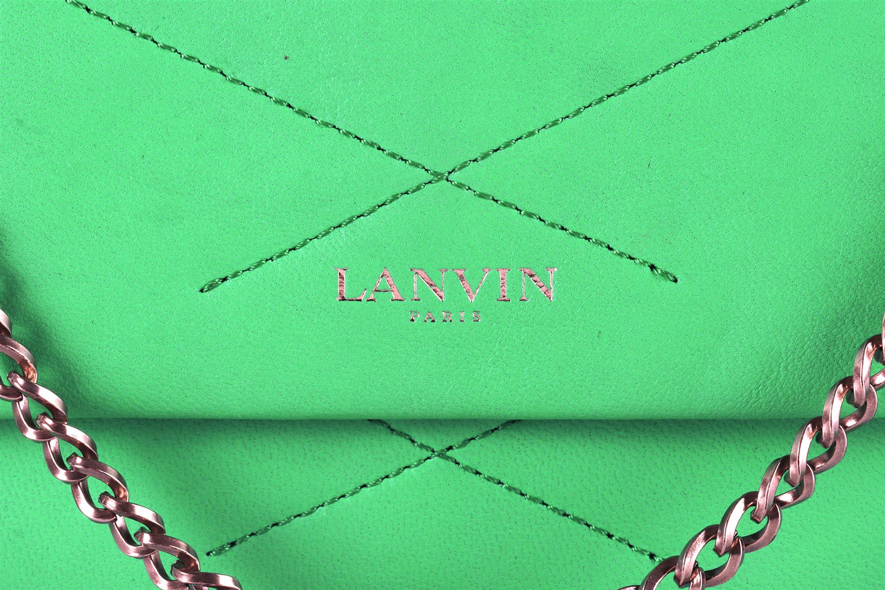 LANVIN GREEN SUGAR WALLET ON CHAIN LEATHER SHOULDER BAG - Image 9