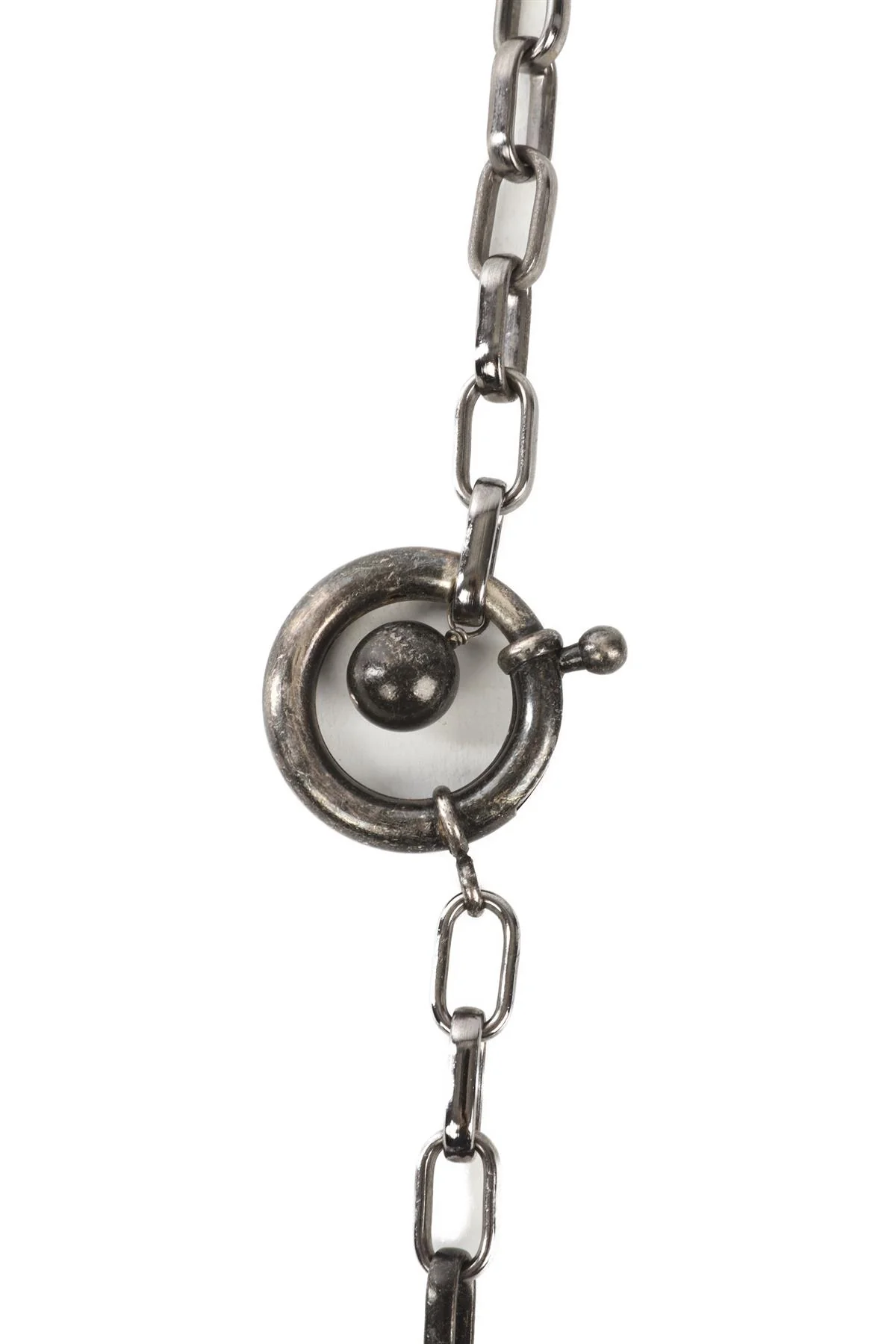 LANVIN GREY CRYSTAL AND CHAIN NECKLACE - Image 3