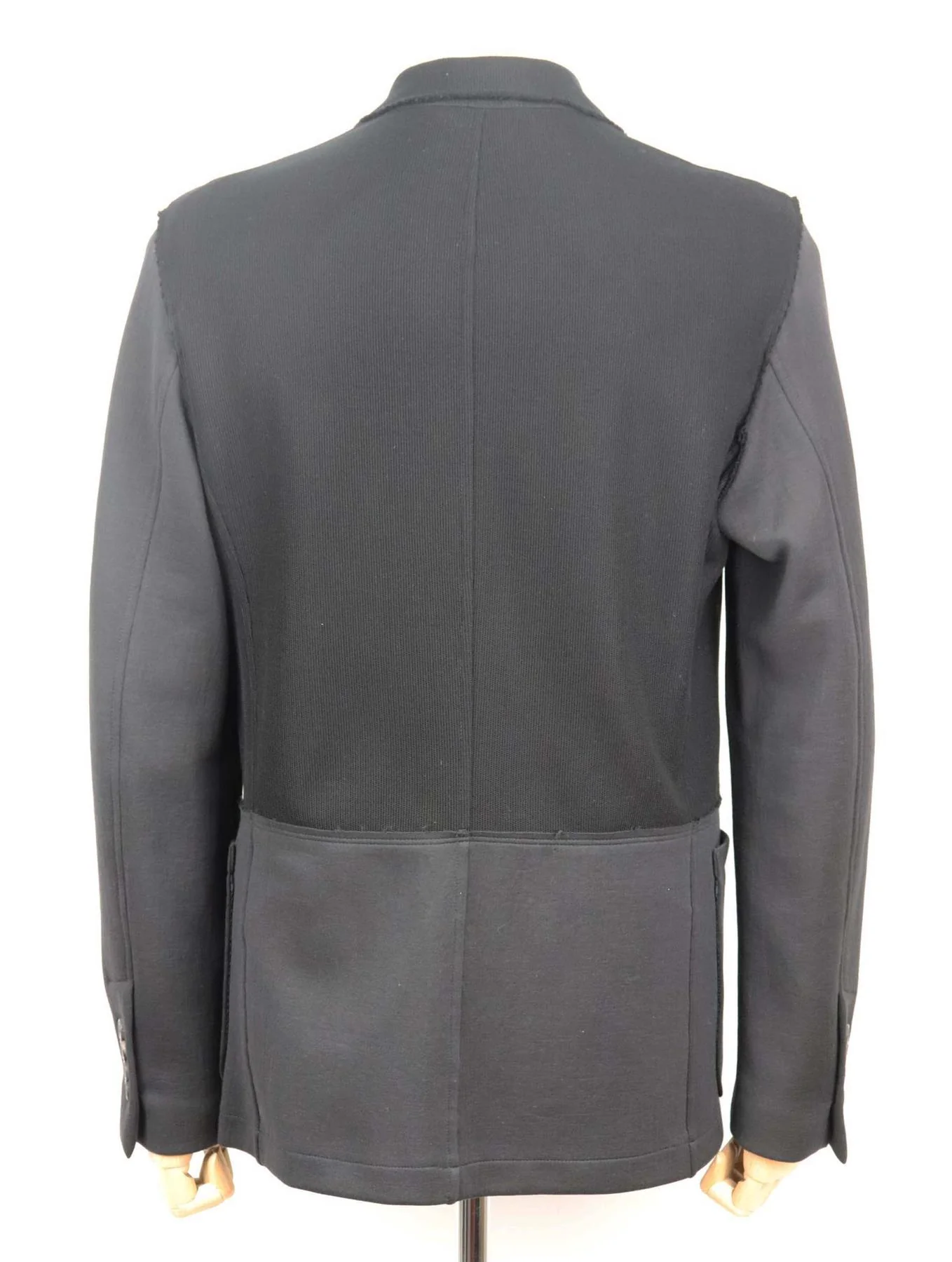 LANVIN MEN'S KNIT PANELLED COTTON BLEND BLAZER EU 50 - Image 4