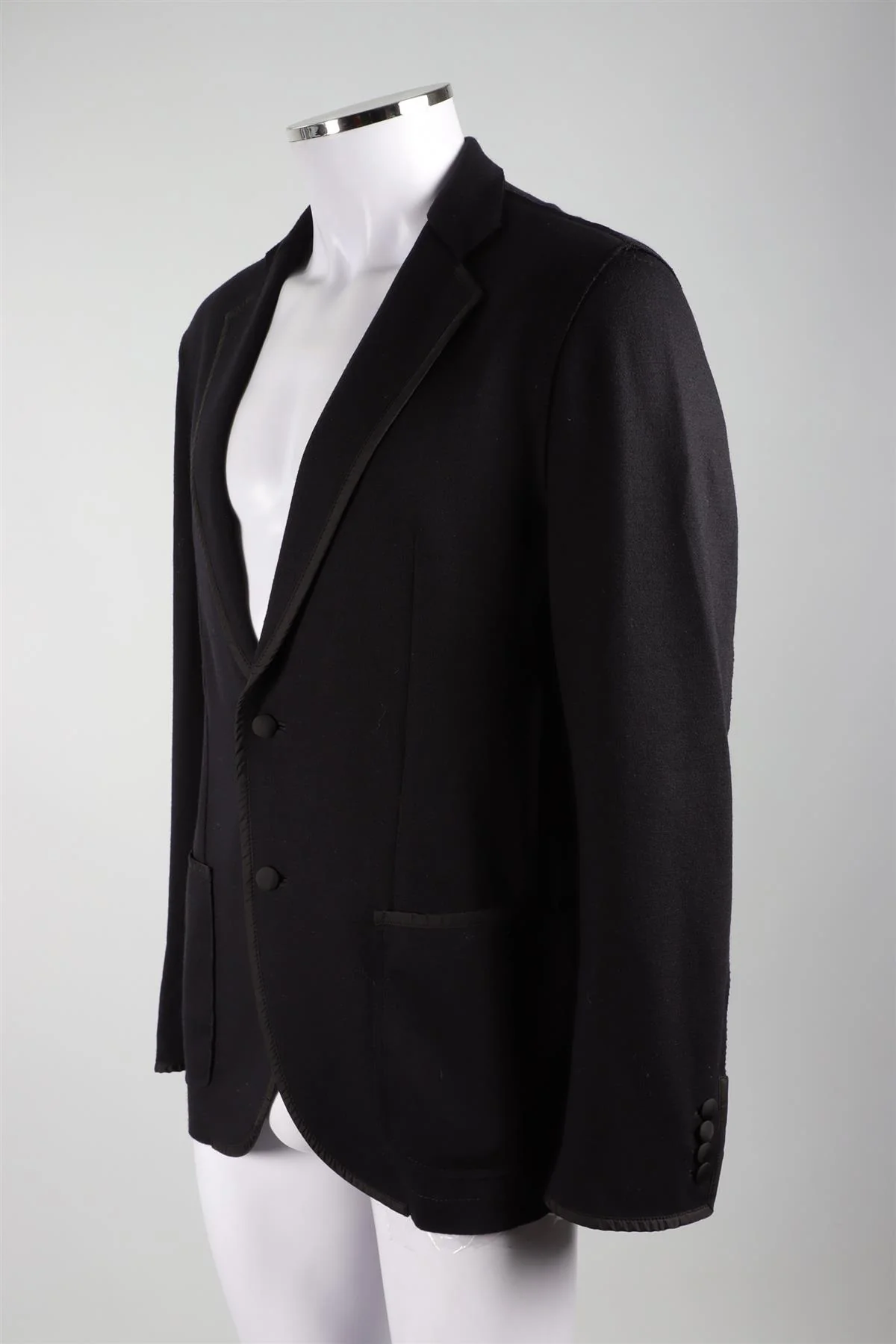 LANVIN NAVY MEN'S WOOL BLAZER LARGE - Image 3