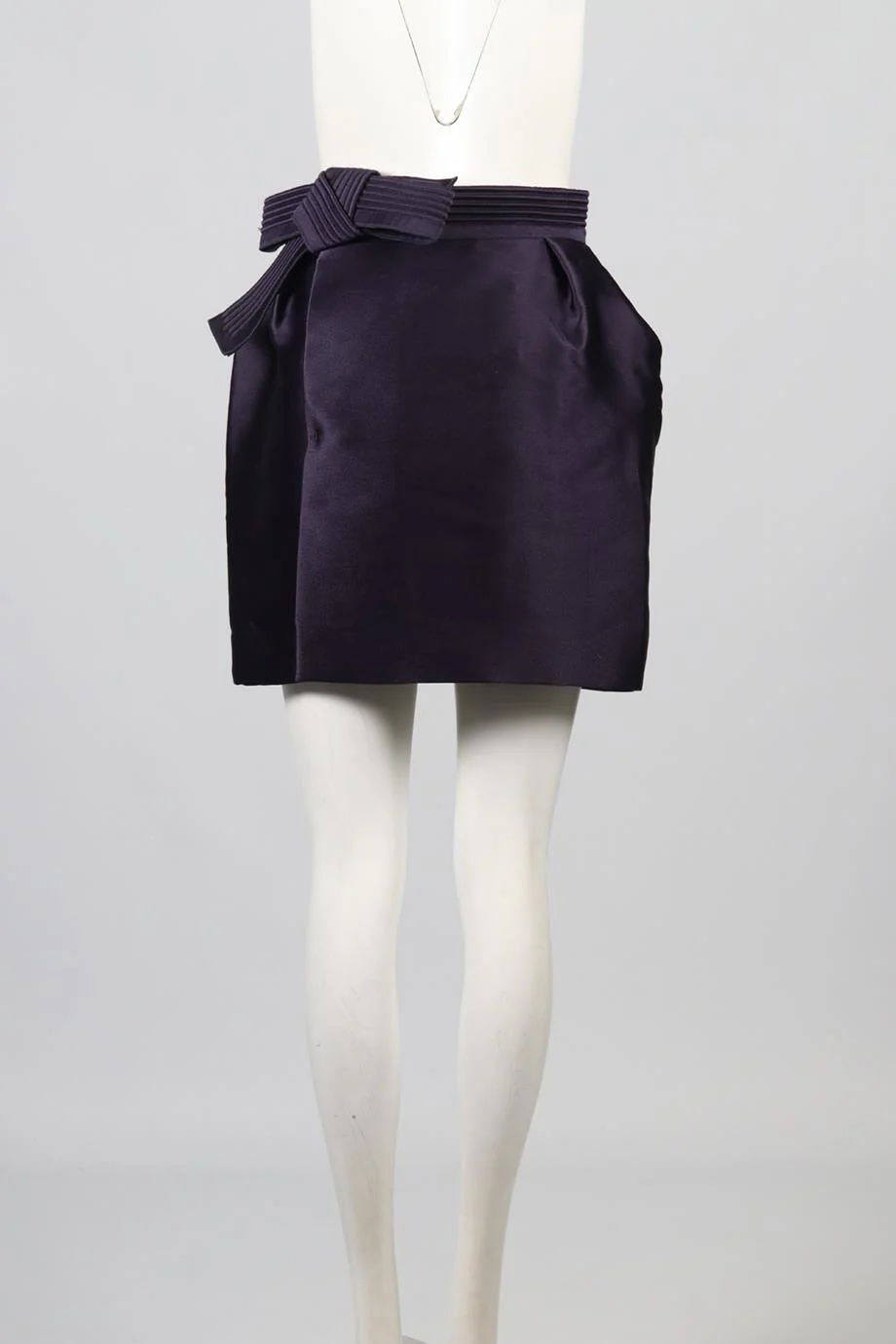 LANVIN SILK BLEND MINI SKIRT FR 36 UK 8 - Image 4