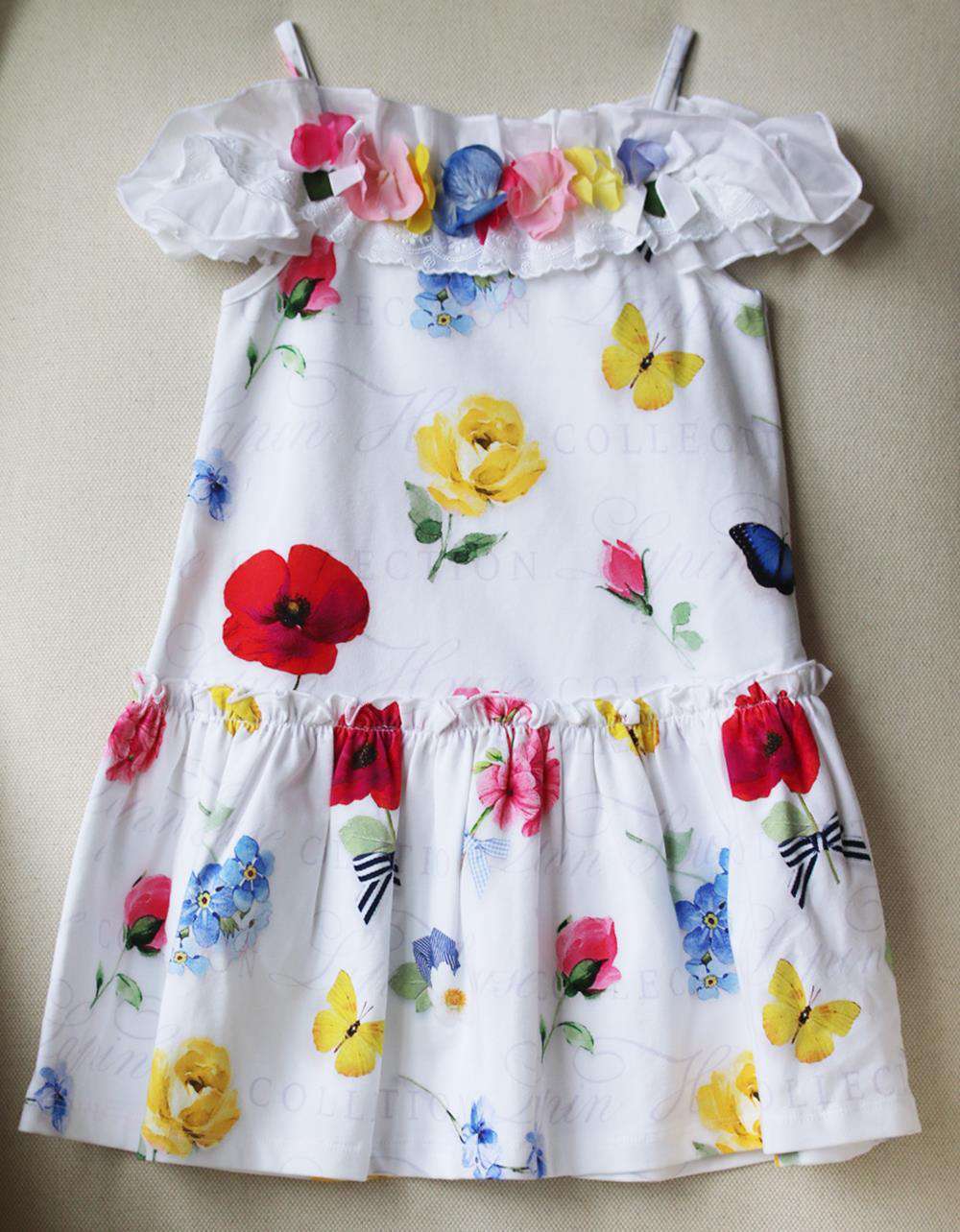 LAPIN HOUSE KIDS GIRLS FLORAL COTTON DRESS 6 YEARS - Image 2