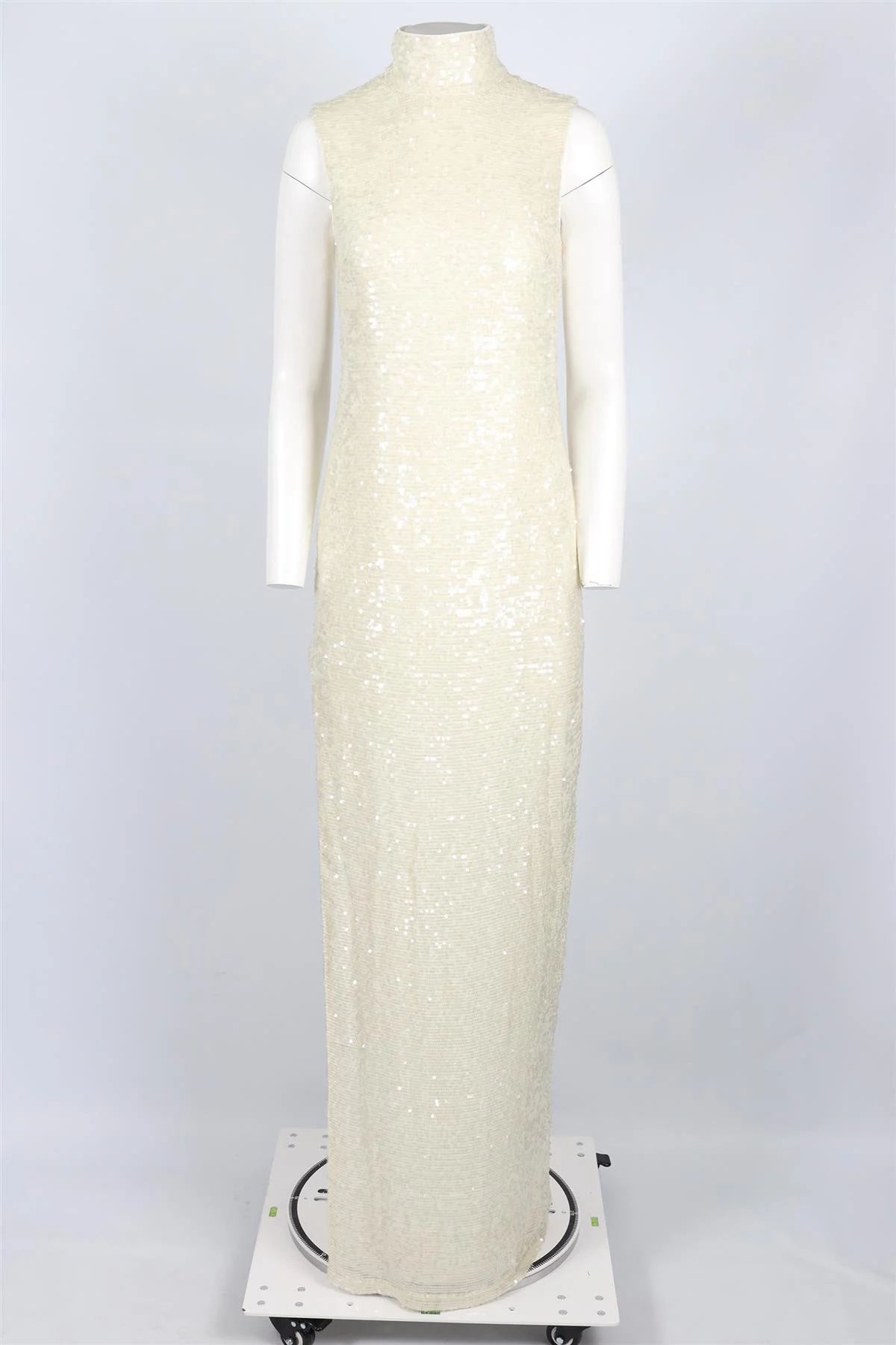 LAPOINTE CREAM SEQUIN MAXI DRESS US 2 UK 6 - Image 2
