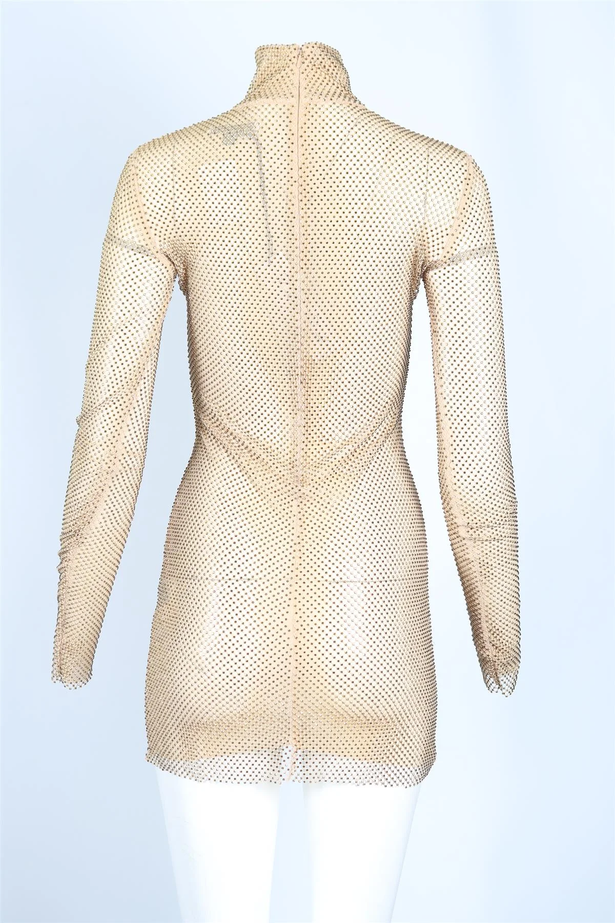 LAQUAN SMITH CRYSTAL AND MESH MINI DRESS SMALL - Image 4