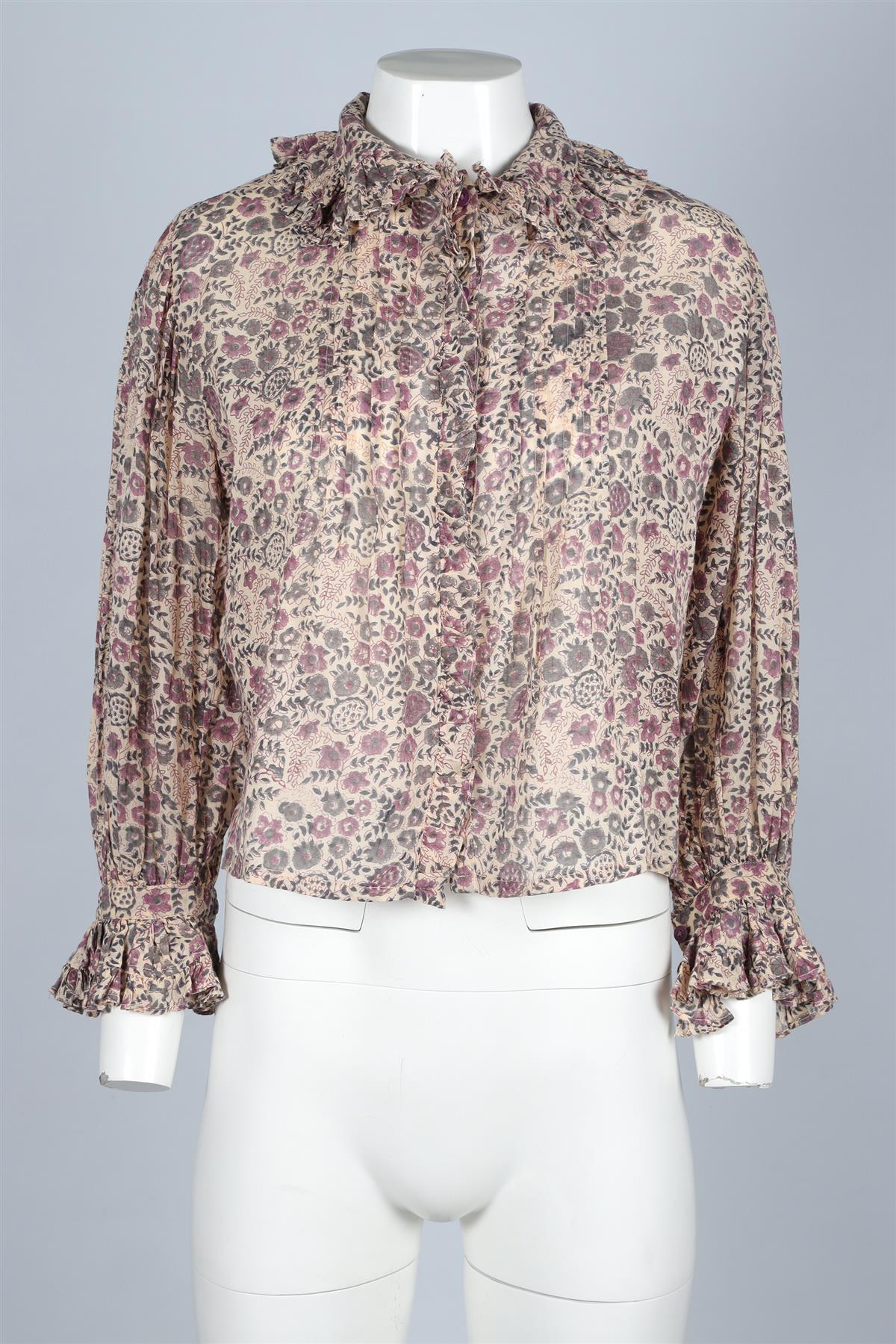 LAURENCE BRAS PURPLE COTTON TOP SMALL - Image 2