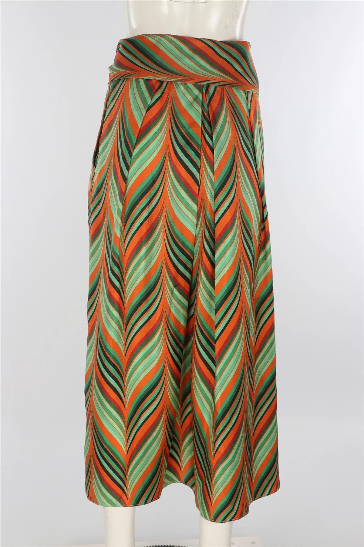 LE GONNE RUFFIANE + GRAND HOTEL TREMEZZO MULTI SILK MAXI SKIRT SMALL - Image 4